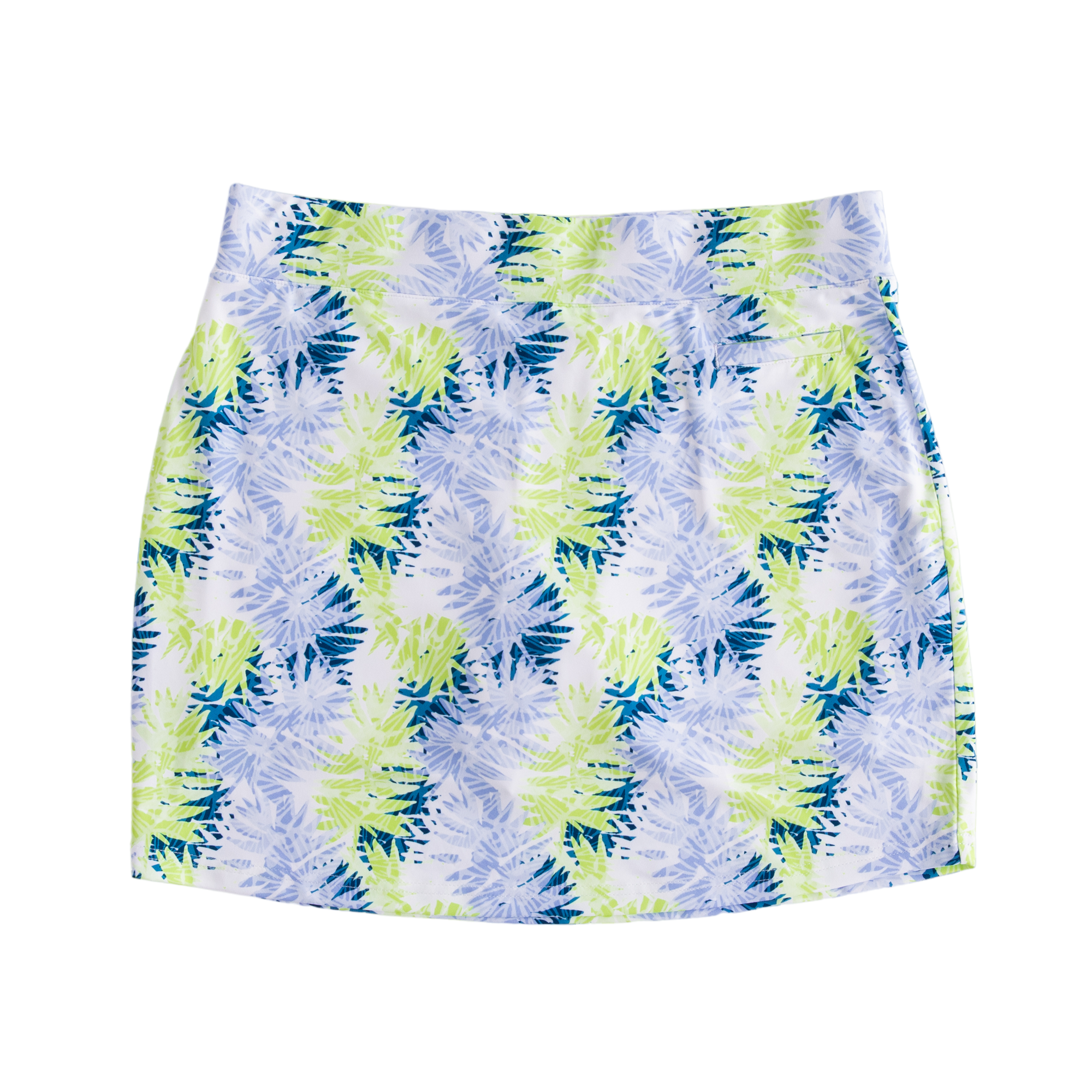 Summer Palm Print Pull-On 16.5" Skort