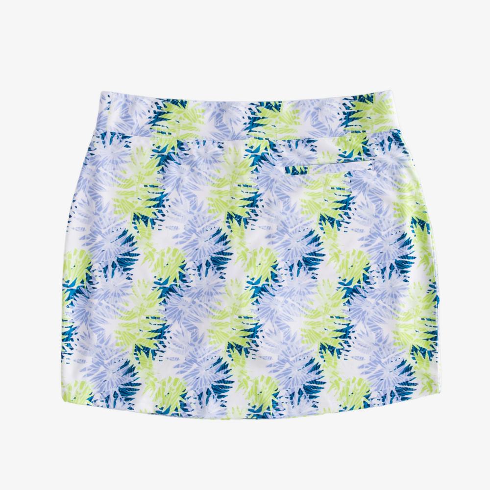 Summer Palm Print Pull-On 16.5" Skort