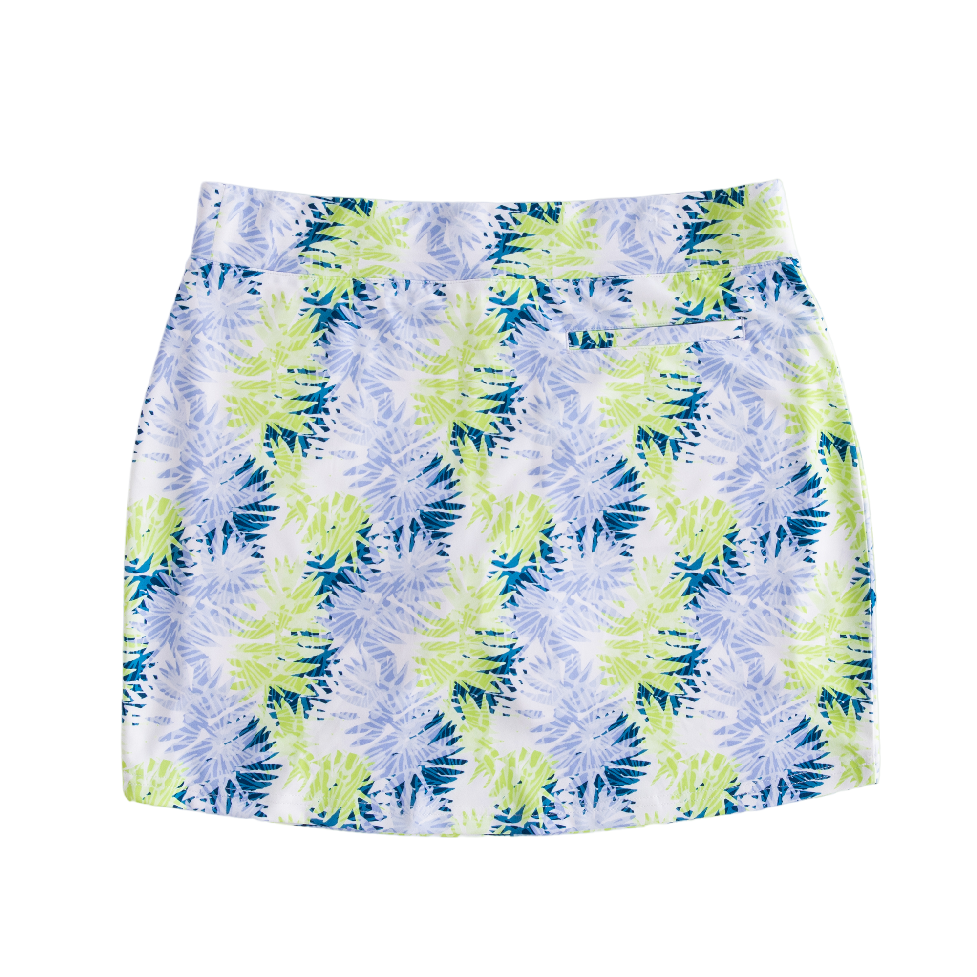Summer Palm Print Pull-On 16.5" Skort