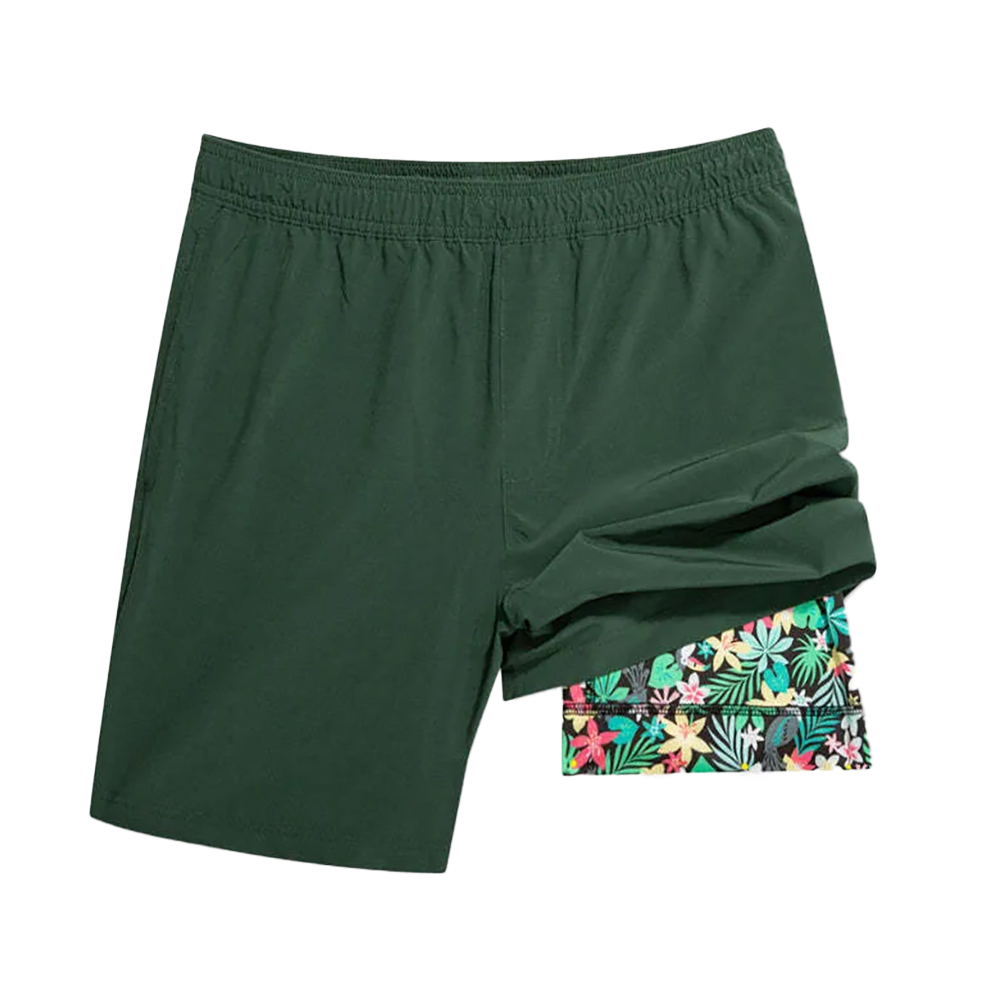 The Greeneries Men's 7" Compression Lined Golf Shorts