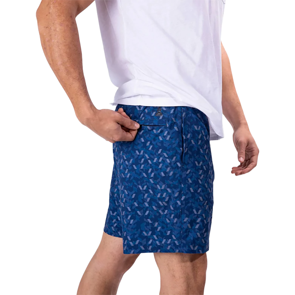 The Push Paces Men's 7" Reflective Compression Lined Golf Shorts