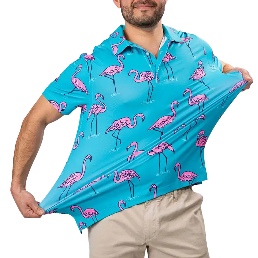 The Beach Retreats Performance Men's Short Sleeve Golf Polo Shirt