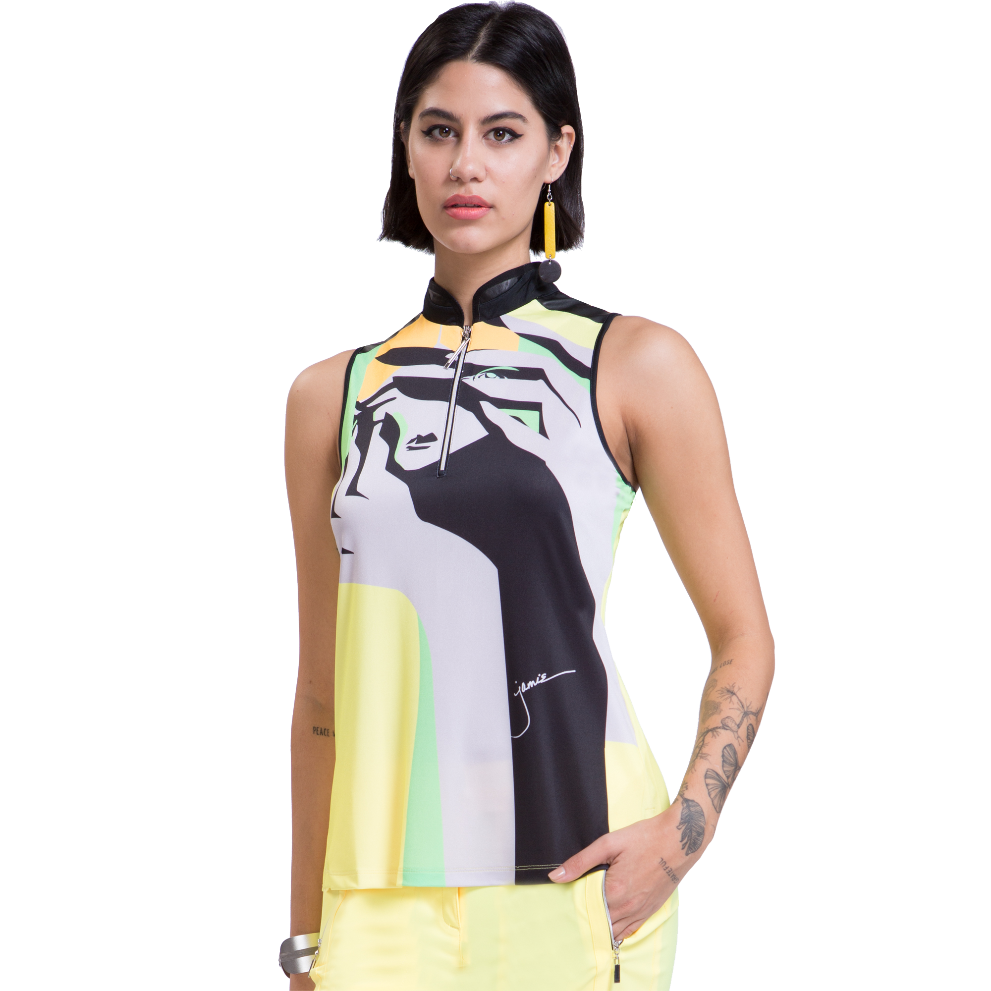 Incognito Print Women's Sleeveless Golf Shirt