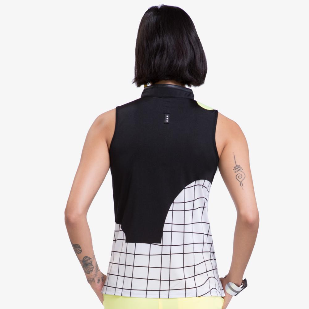 Zest Collection: Geometric Grid Sleeveless Top