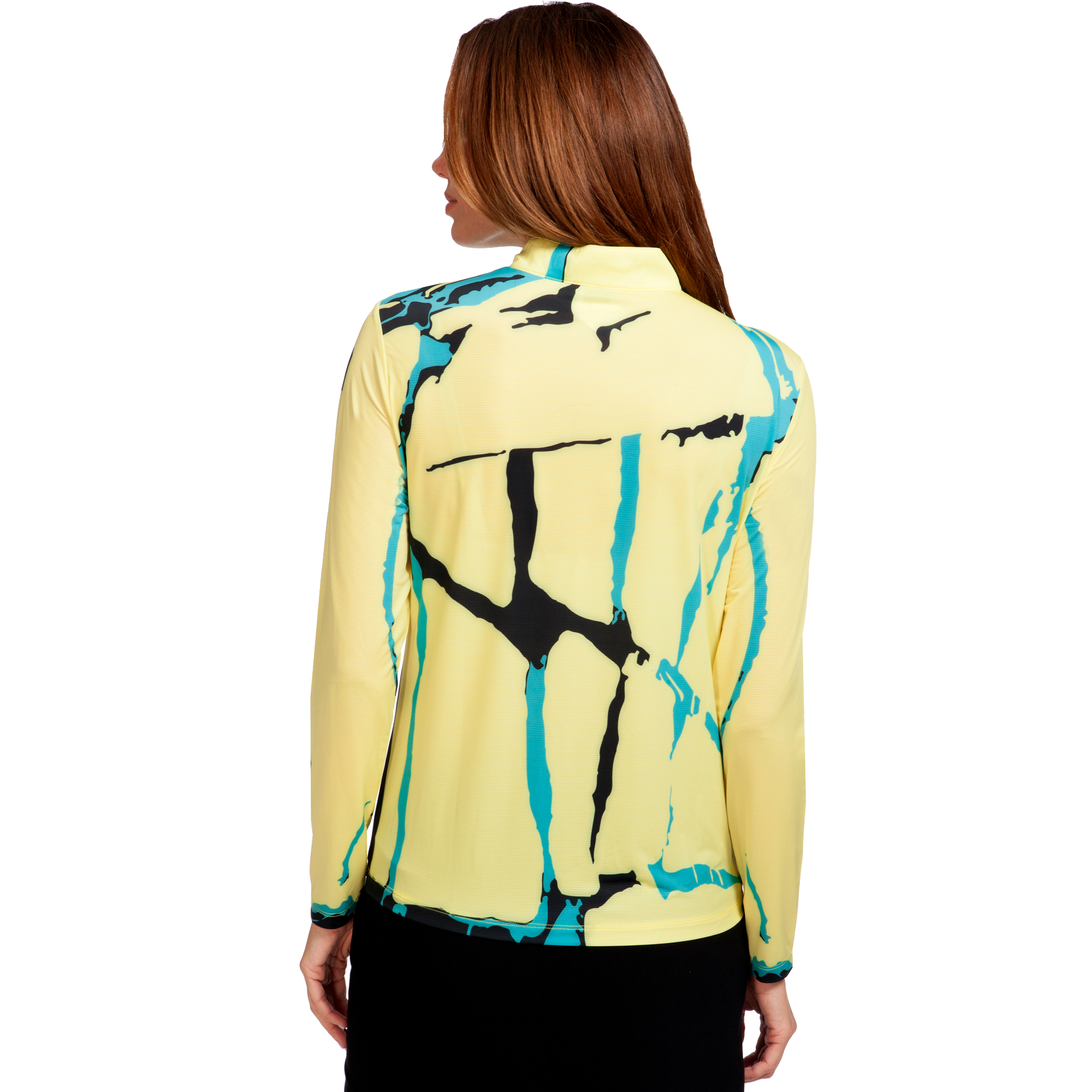 Sunsense Maze Scribble Print 1/4 Zip Pull Over
