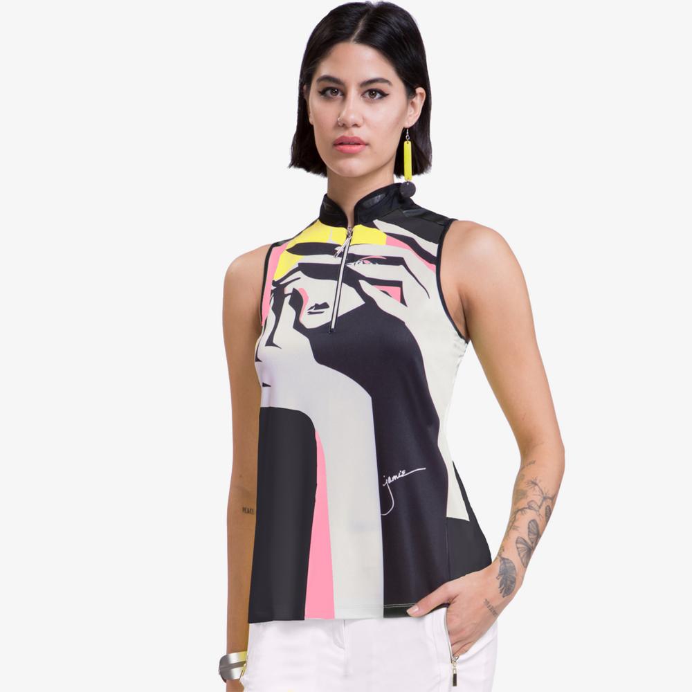 Angel Collection: Incognito Print Sleeveless Top