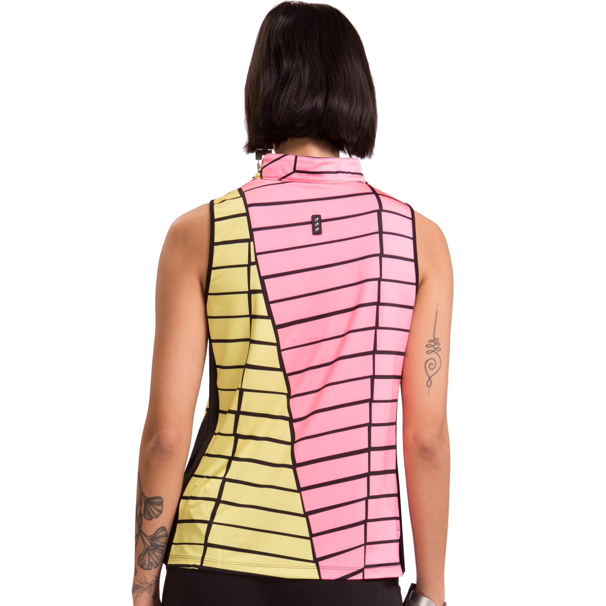 Tamati Diagonal Stripe Women's Sleeveless Golf Shirt