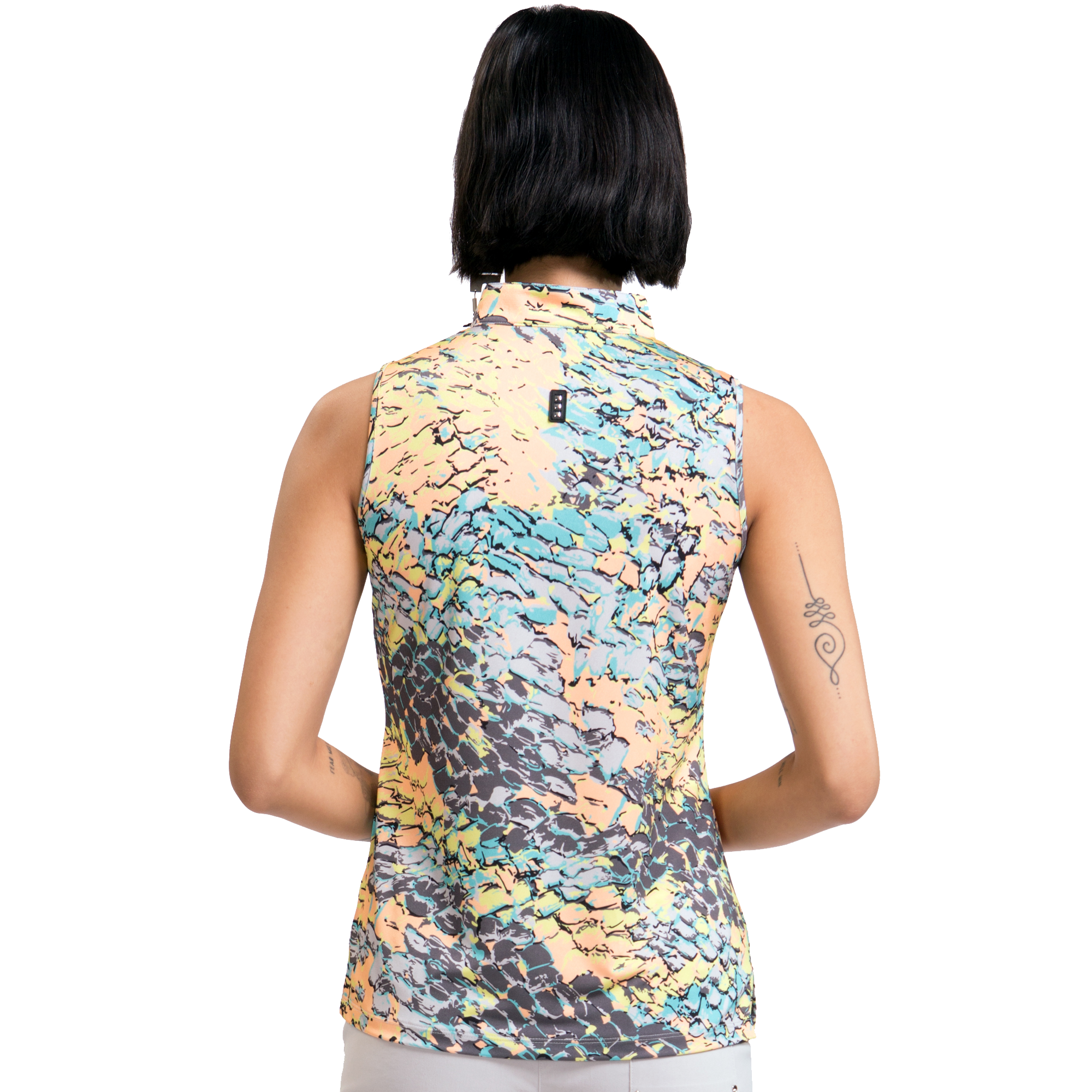Kiku Print Women's Sleeveless Golf Shirt