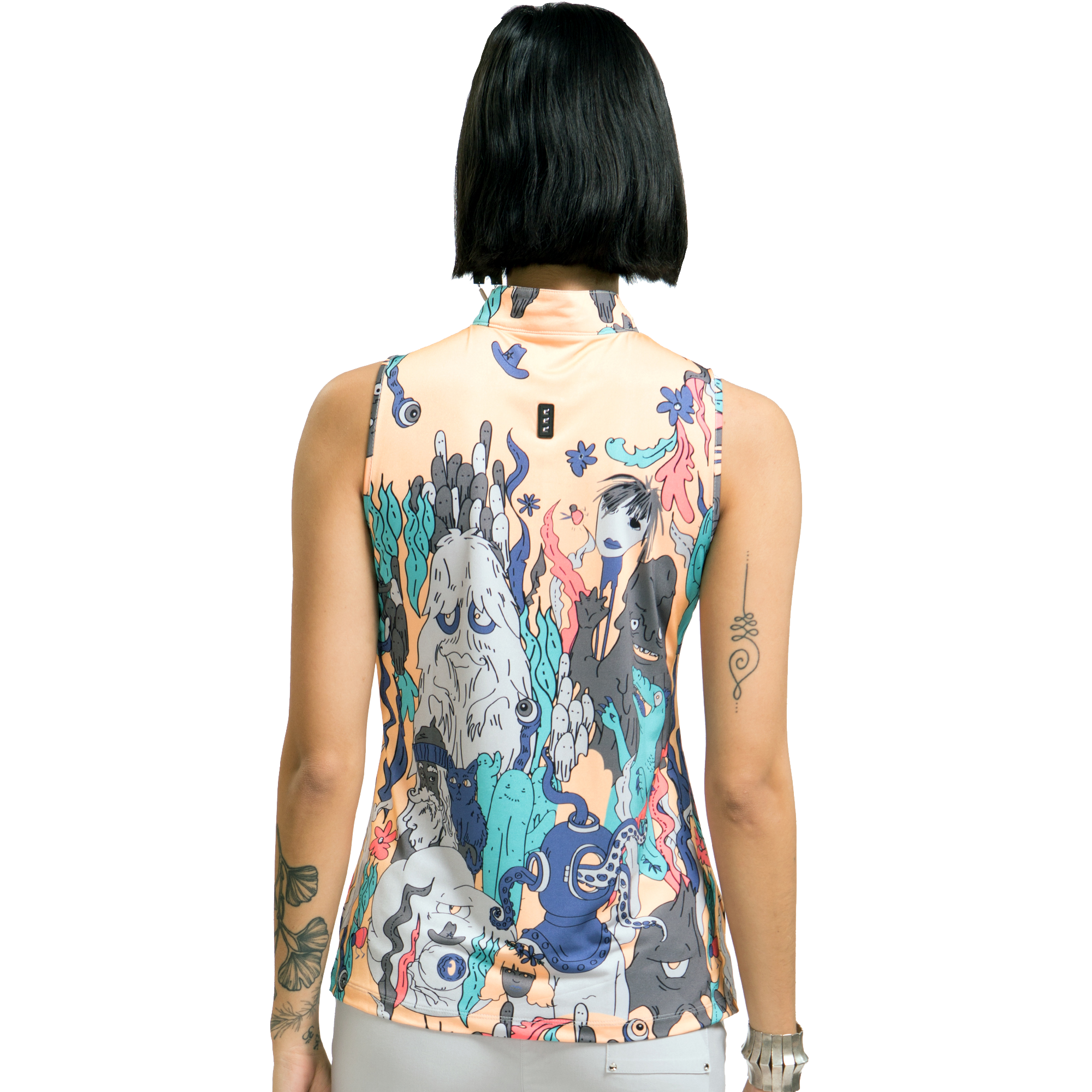 Jellybean Collection: Life Print Sleeveless Top
