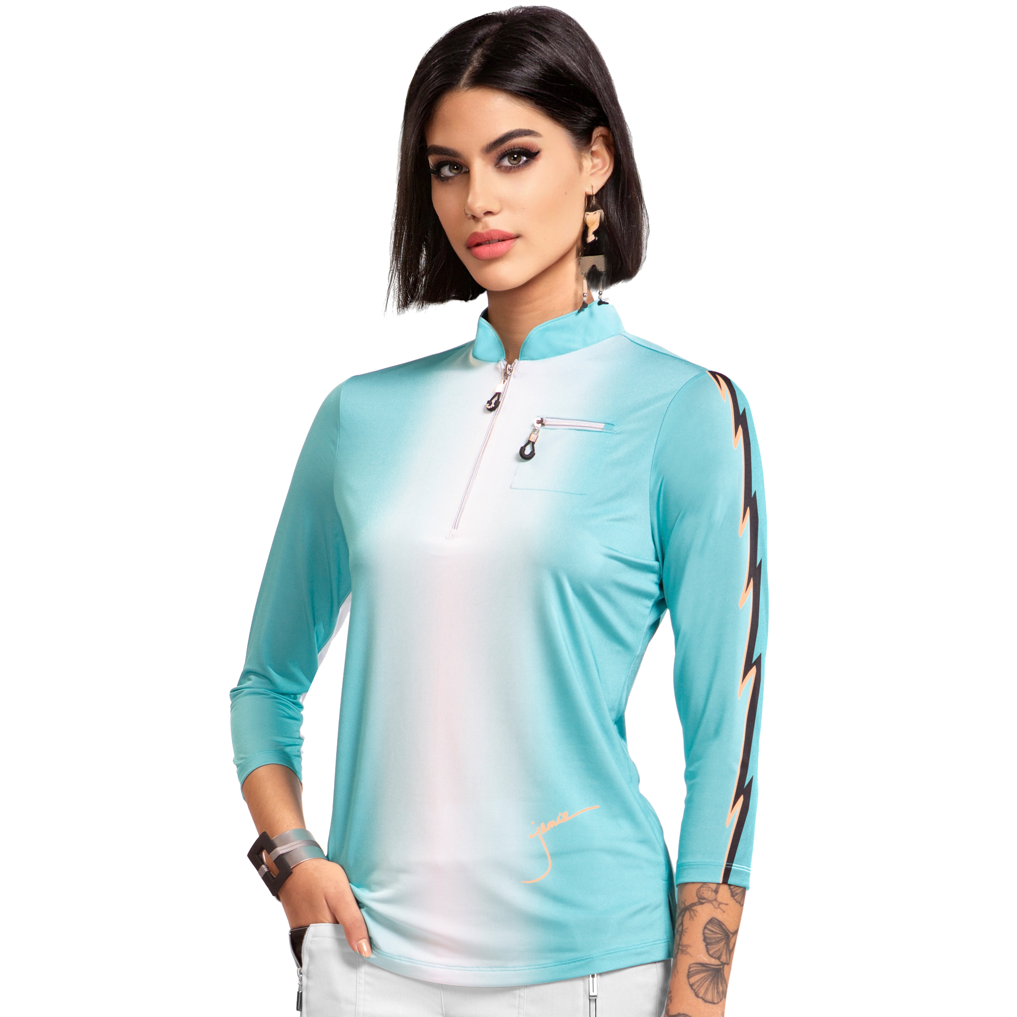 Jellybean Collection: Blazing Ombre 1/4 Zip Pull Over