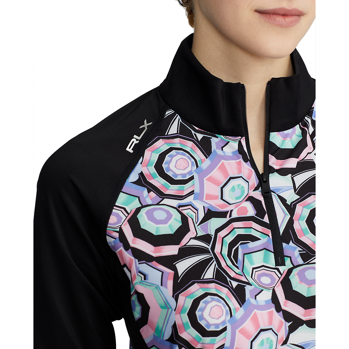 Performance Print Jersey Quarter-Zip Pull Over