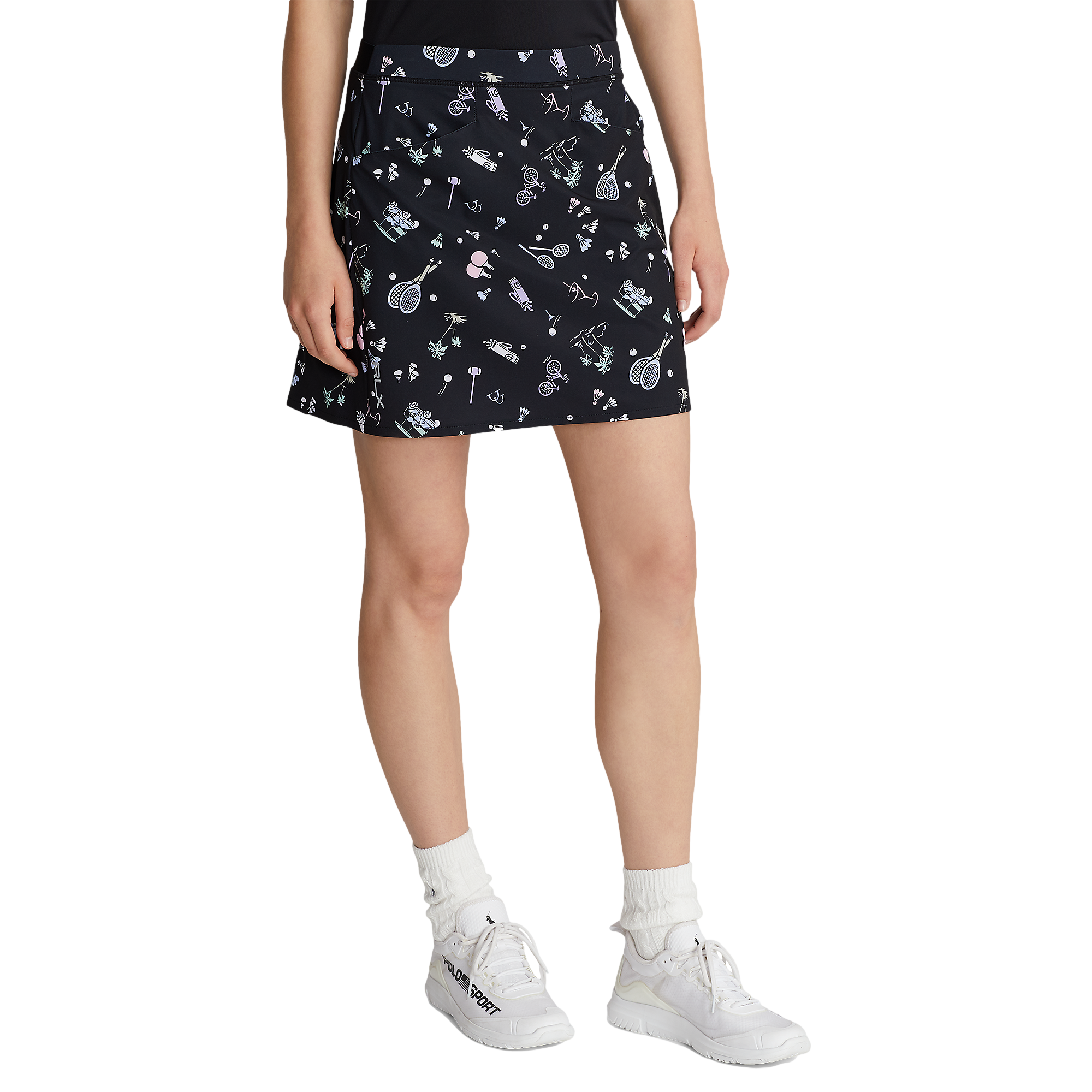 Racquet Print Aim Pleated  17" Skort