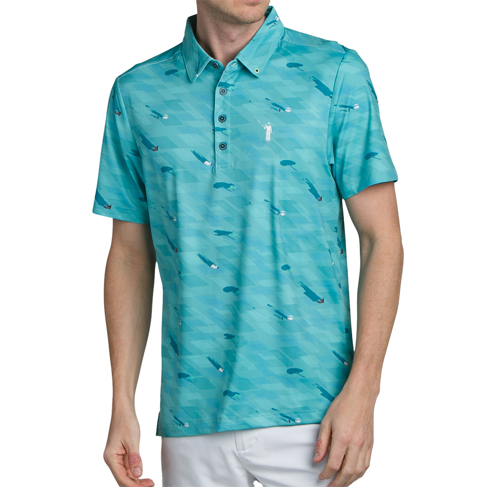 Throwing Shade Men's Short Sleeve Golf Polo Shirt