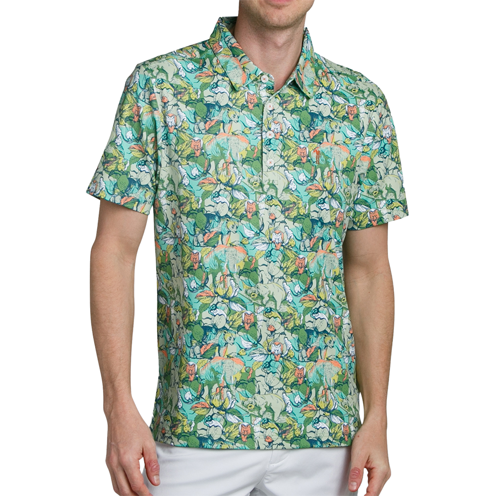 It's Like a Jungle Men's Short Sleeve Golf Polo Shirt