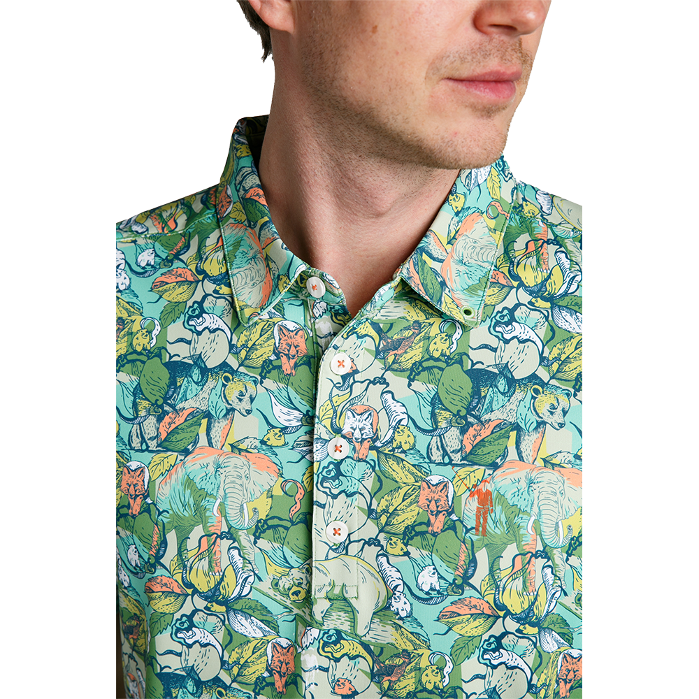 It's Like a Jungle Men's Short Sleeve Golf Polo Shirt