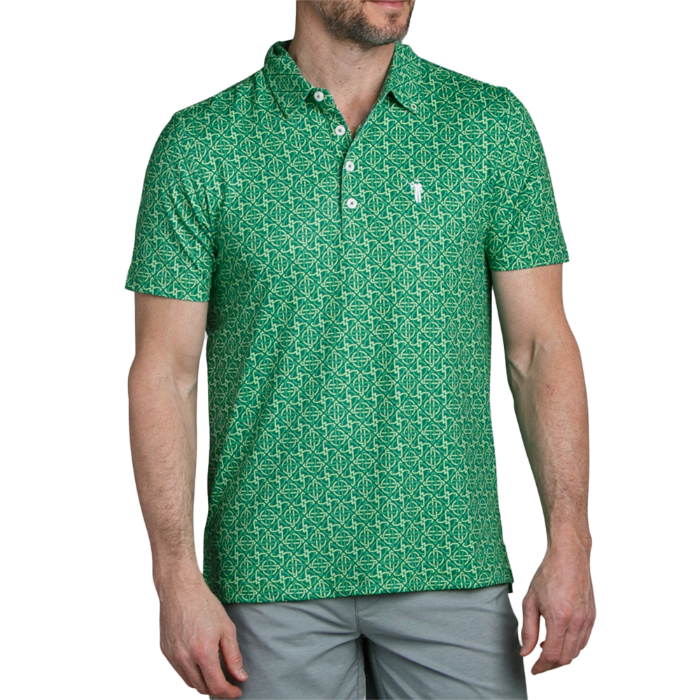 Knotty by Nature Men's Short Sleeve Golf Polo Shirt