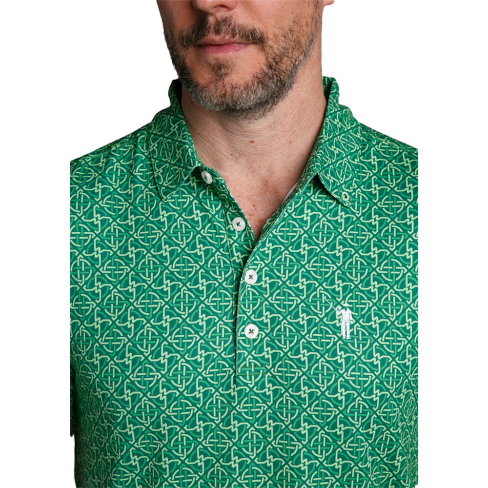 Knotty by Nature Men's Short Sleeve Golf Polo Shirt