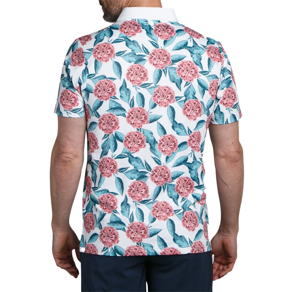 Tropical Mums Men's Short Sleeve Golf Polo Shirt