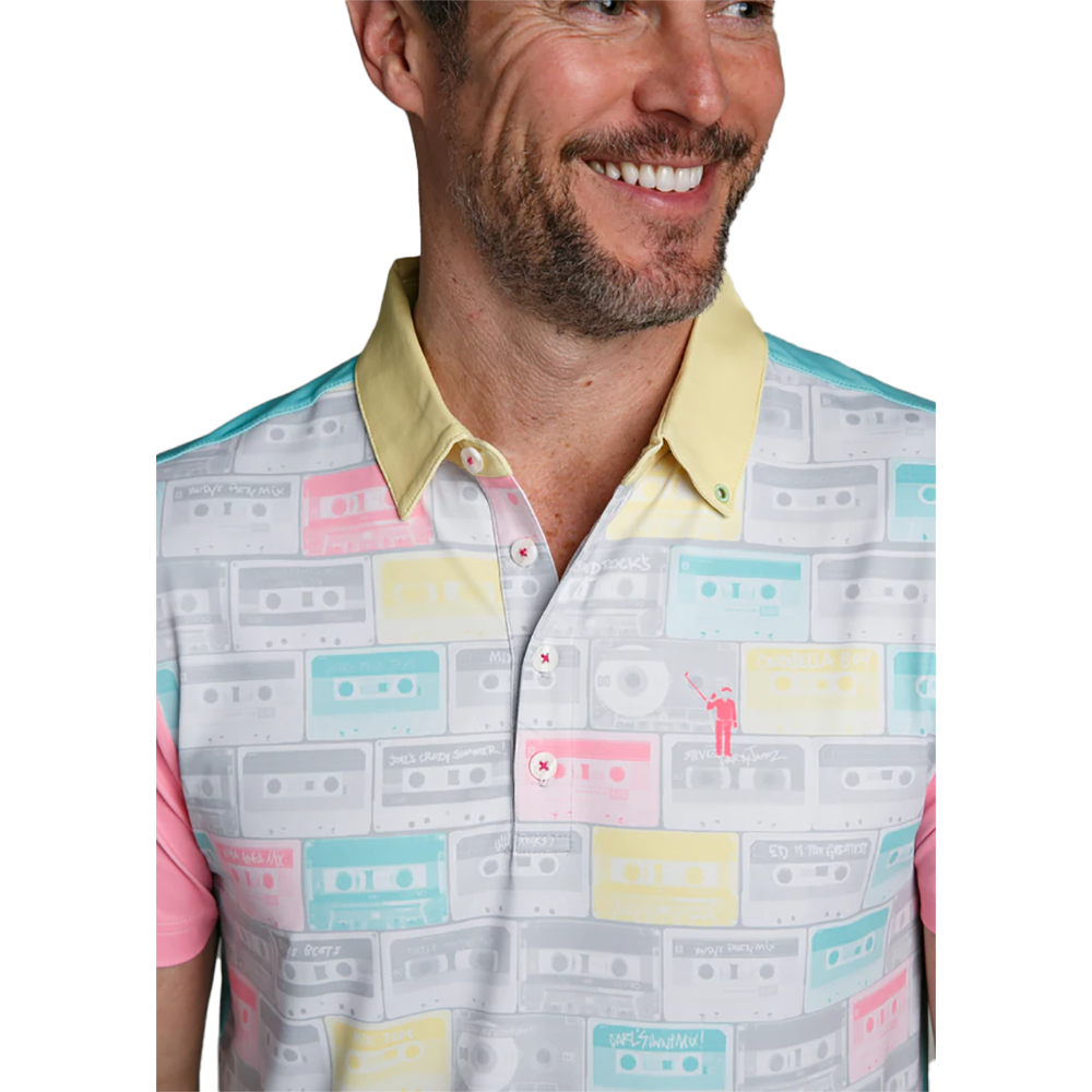 Party Mix Men's Short Sleeve Golf Polo Shirt
