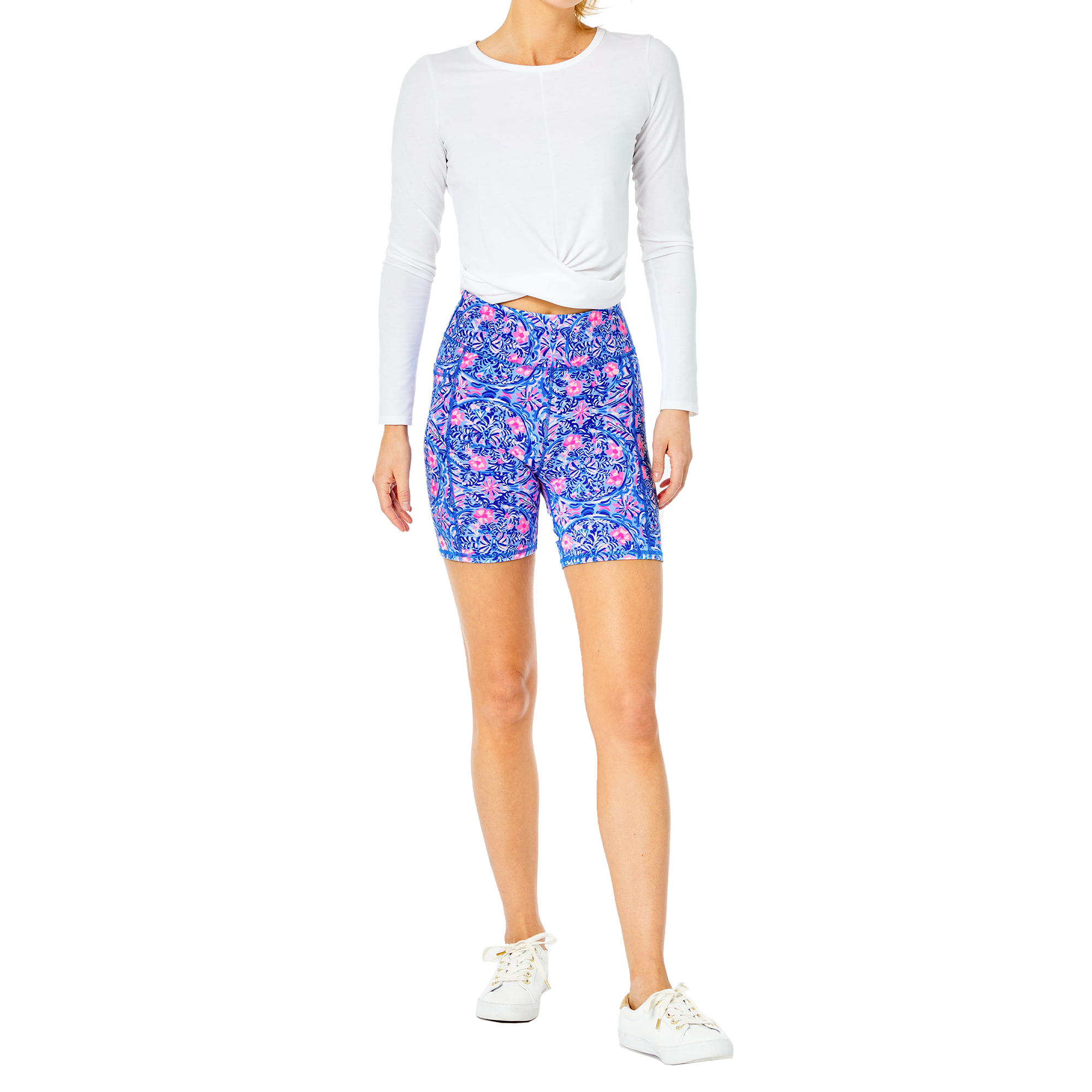 Greer Twist Front  Long Sleeve Crop Top