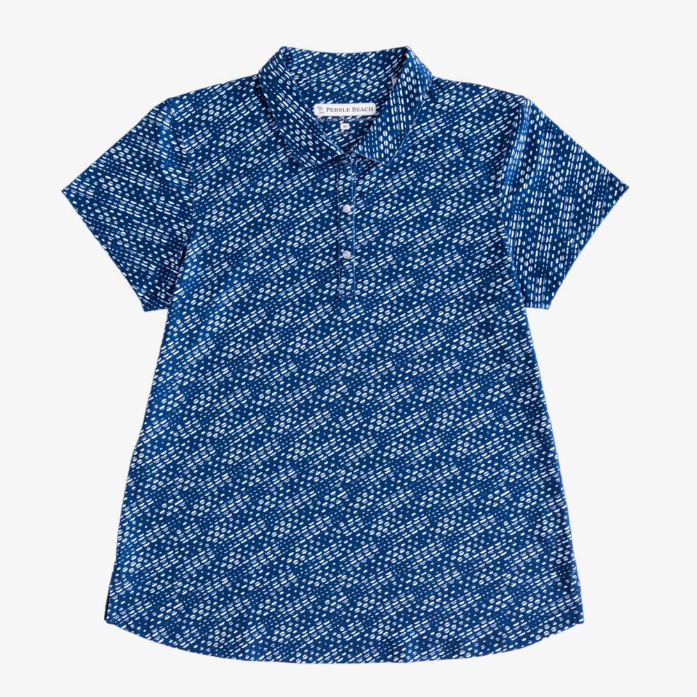 Geo Print Short Sleeve Polo Shirt