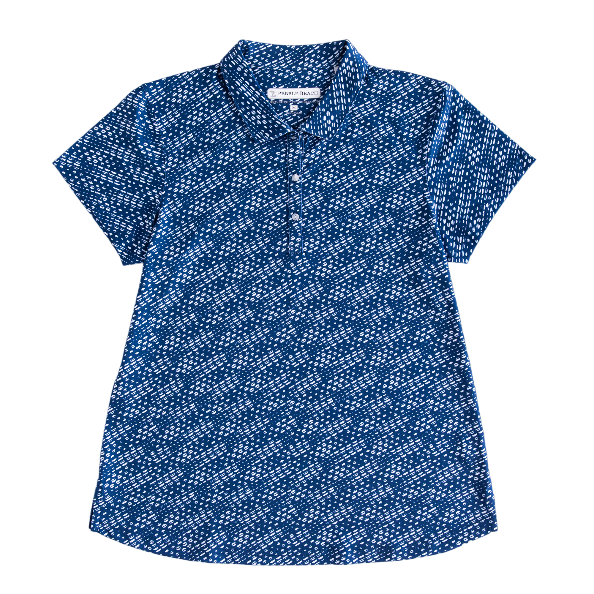 Geo Print Short Sleeve Polo Shirt