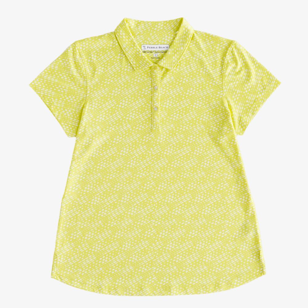 Circle Print Short Sleeve Polo Shirt