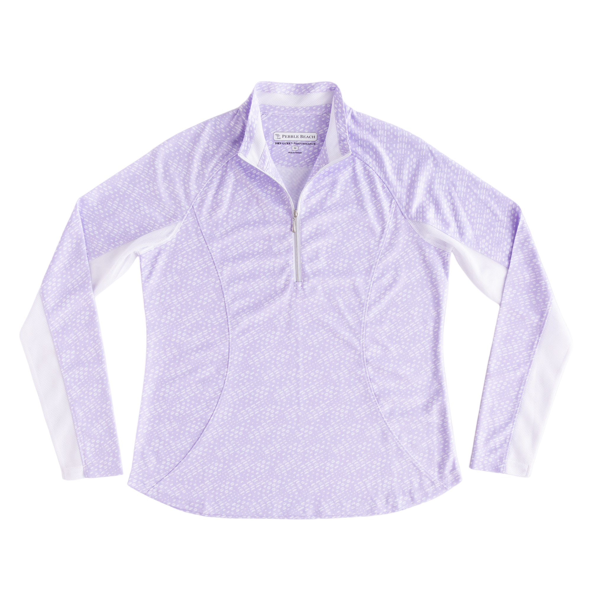 Geo Circle Print Quarter Zip Pull Over
