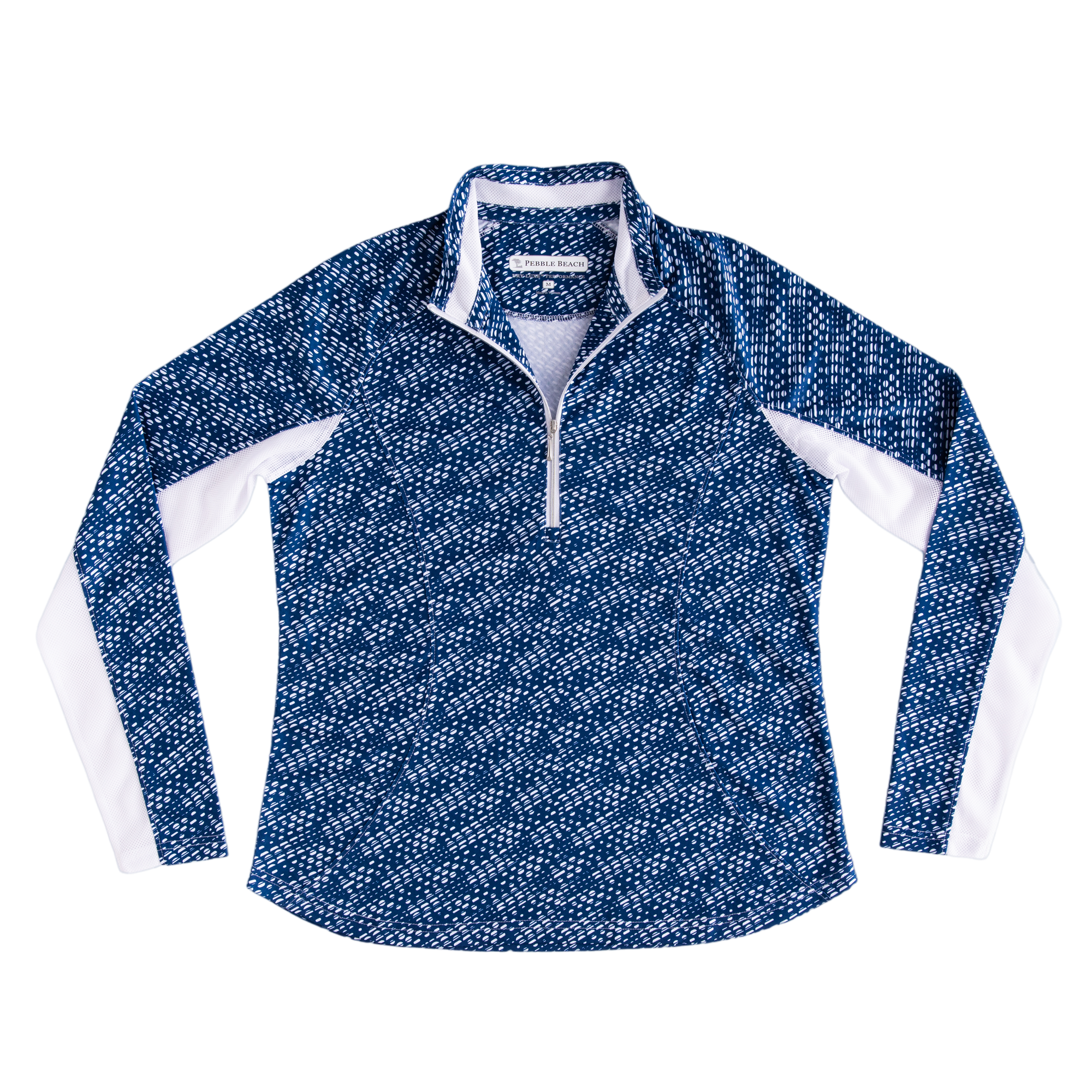 Geo Circle Print Quarter Zip Pull Over