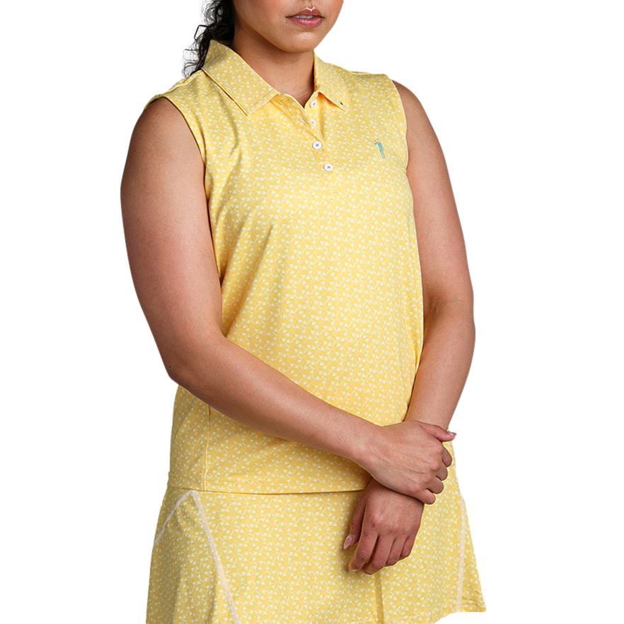 Classic Martinis & Mowers Women's Sleeveless Golf Polo Shirt