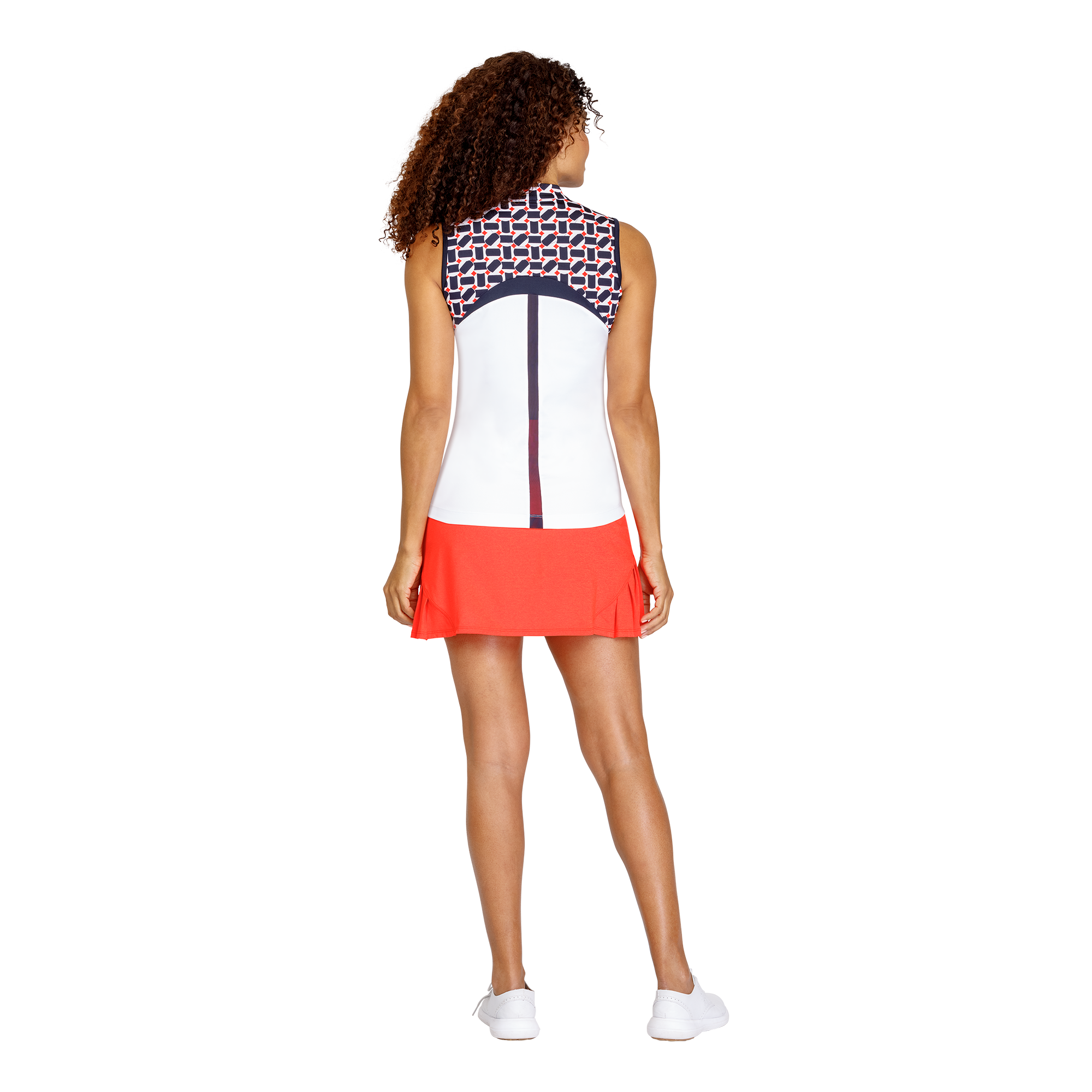 Frankie Geo Print Women's Sleeveless Golf Shirt