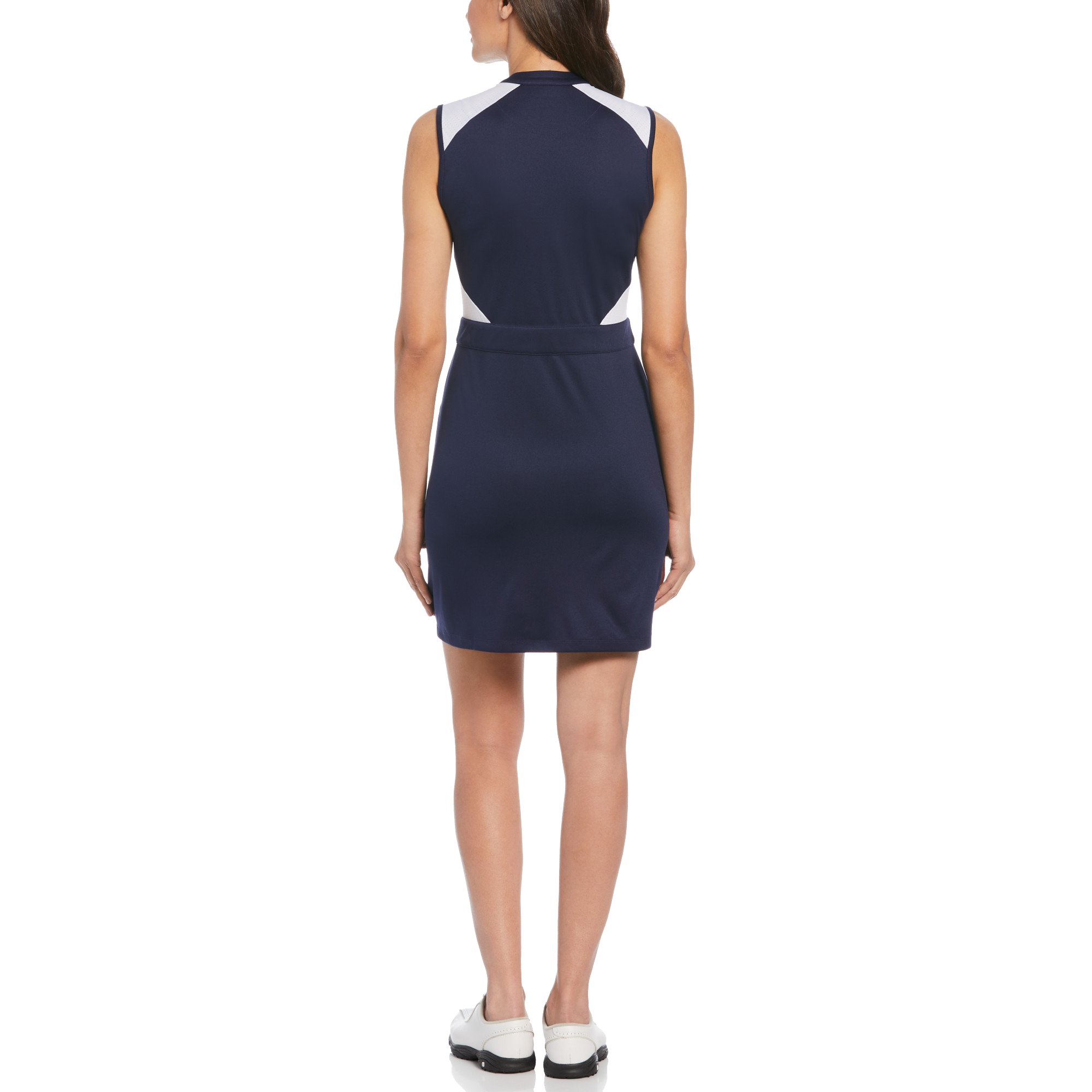 Mesh Colorblock Women's Sleeveless Golf Dress