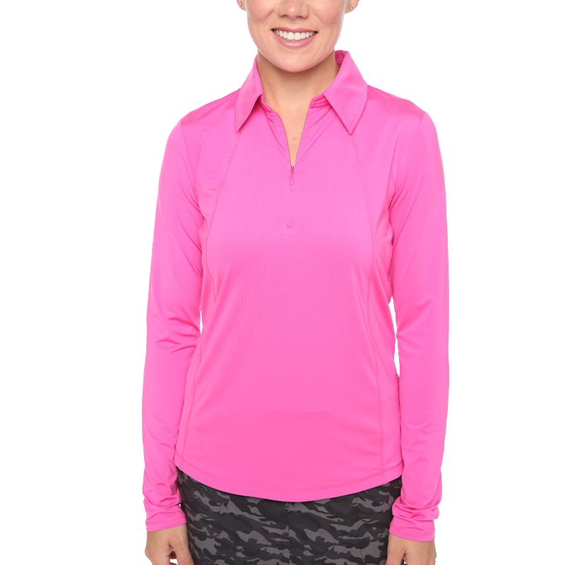Pink Panther Collection: Glacier Long Quarter Zip Pull Over
