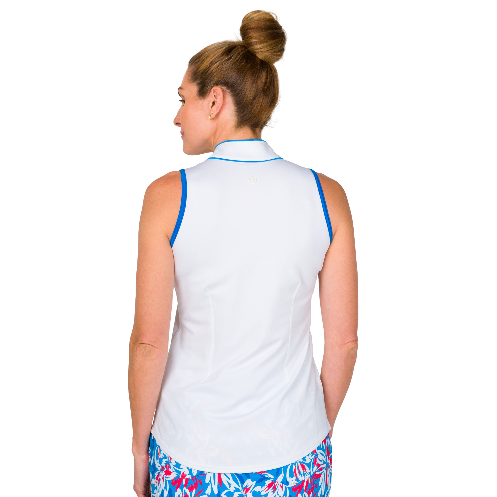 Cutaway Quarter Zip Women's Sleeveless Golf Polo Shirt