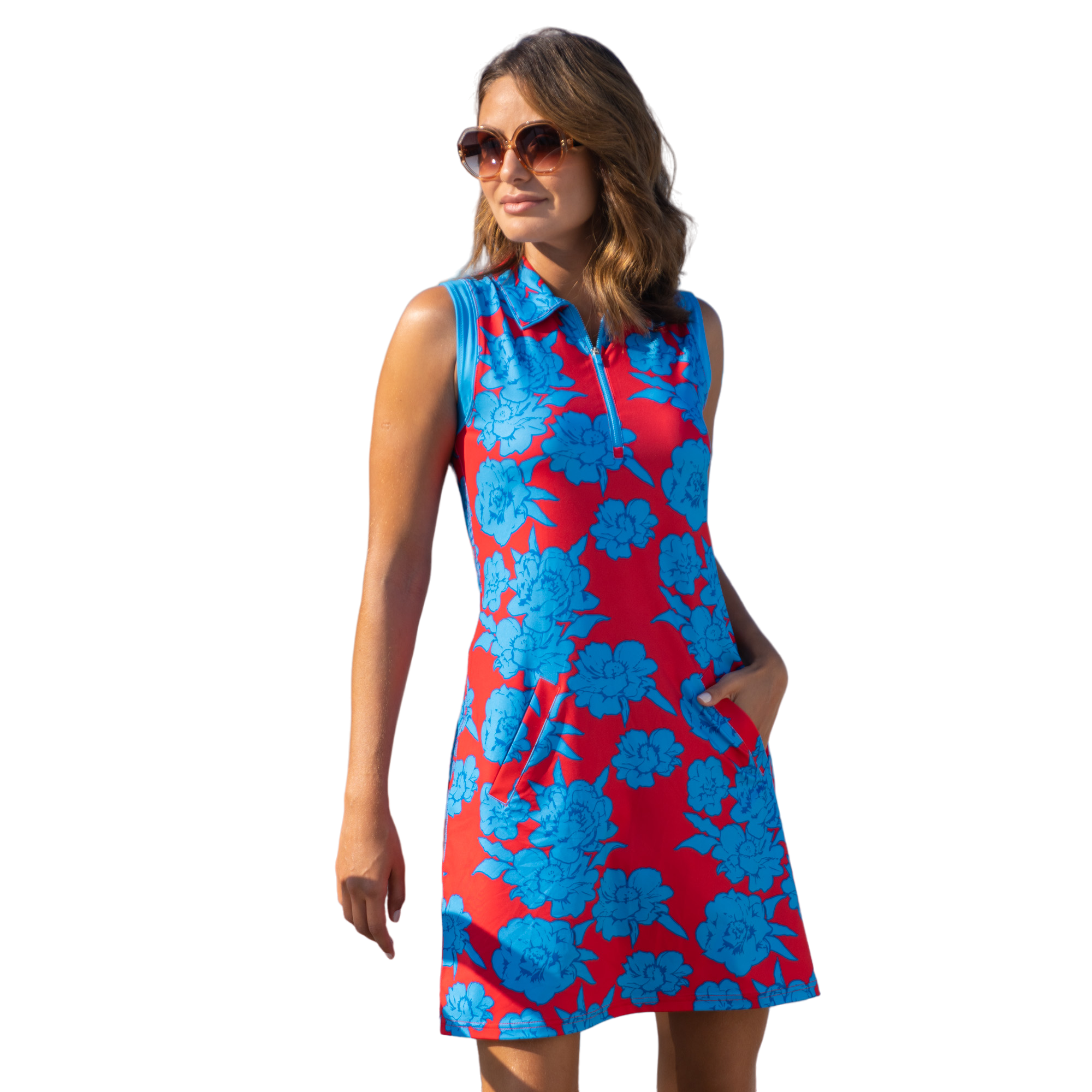 Marina Floral Women's Sleeveless Golf Dress