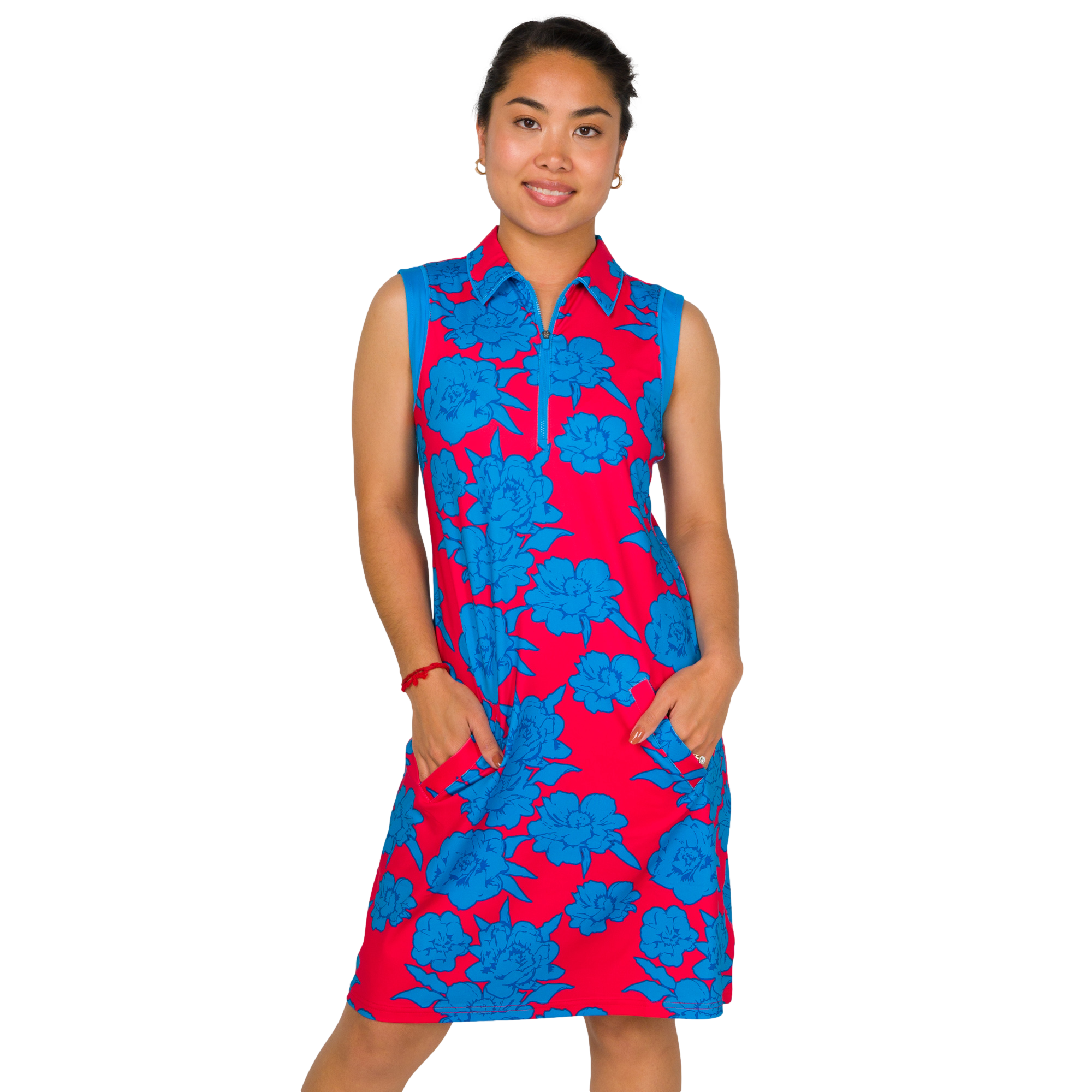 Marina Floral Women's Sleeveless Golf Dress