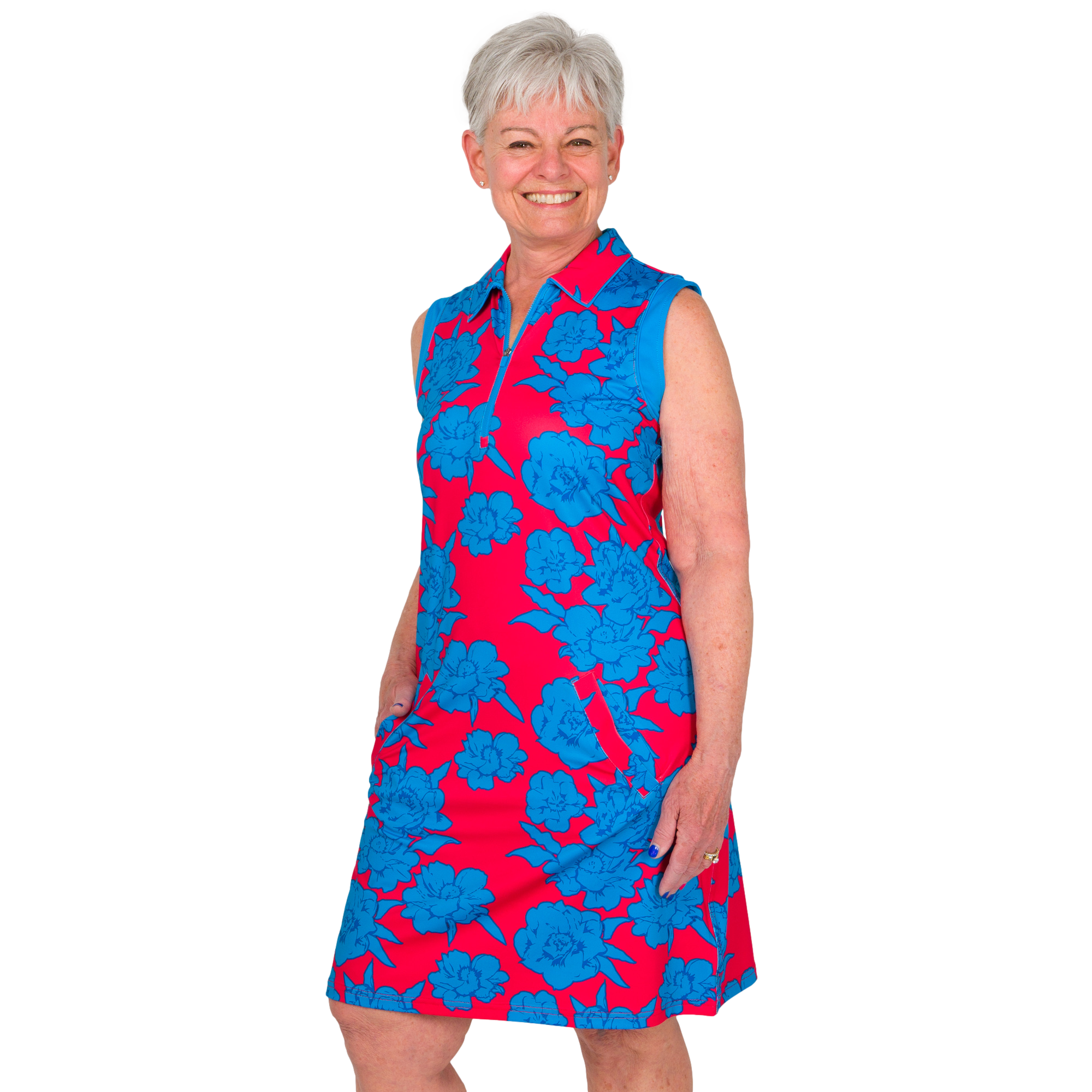 Marina Floral Women's Sleeveless Golf Dress