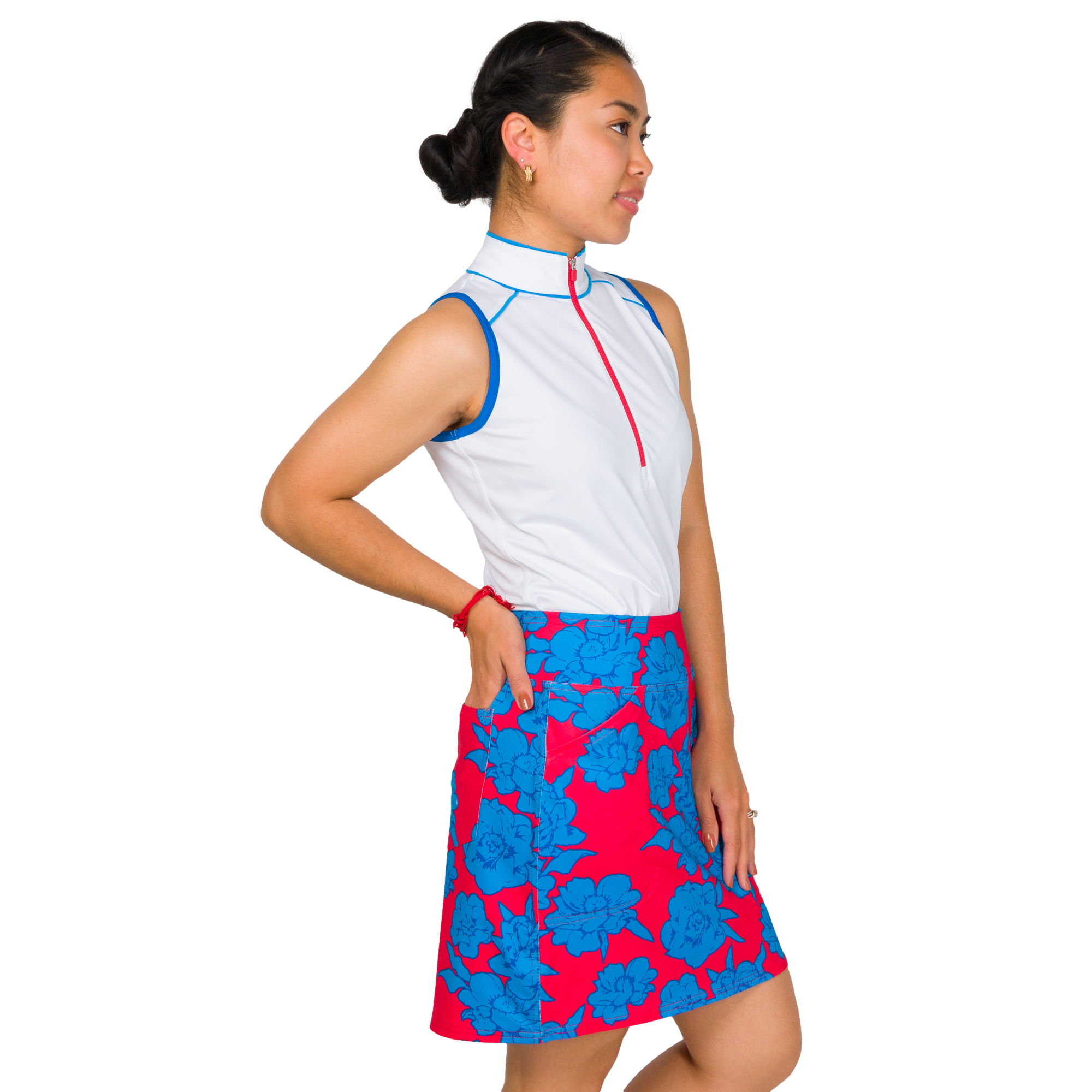 Rum Punch Collection: Mina Bold Floral 17" Skort