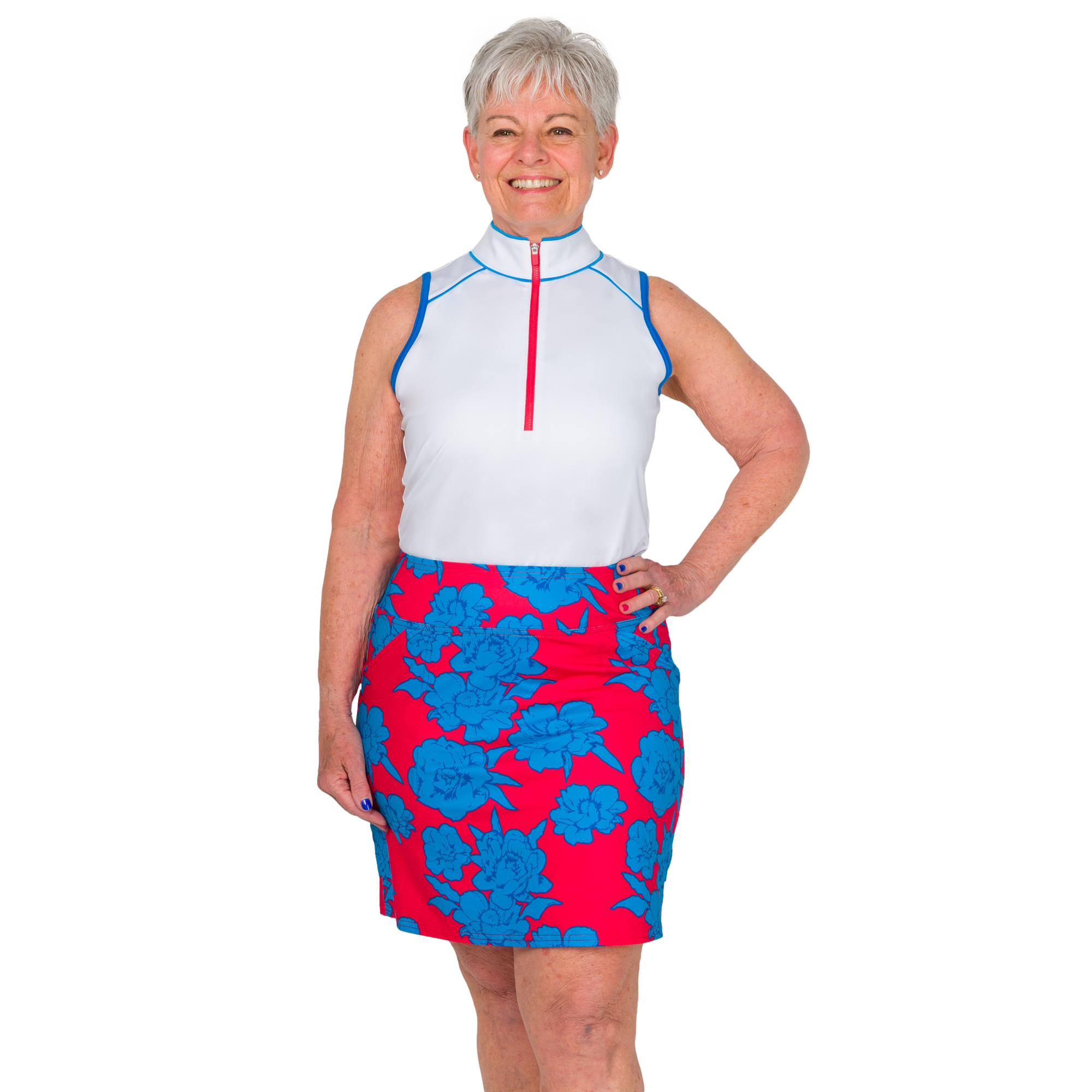 Rum Punch Collection: Mina Bold Floral 17" Skort