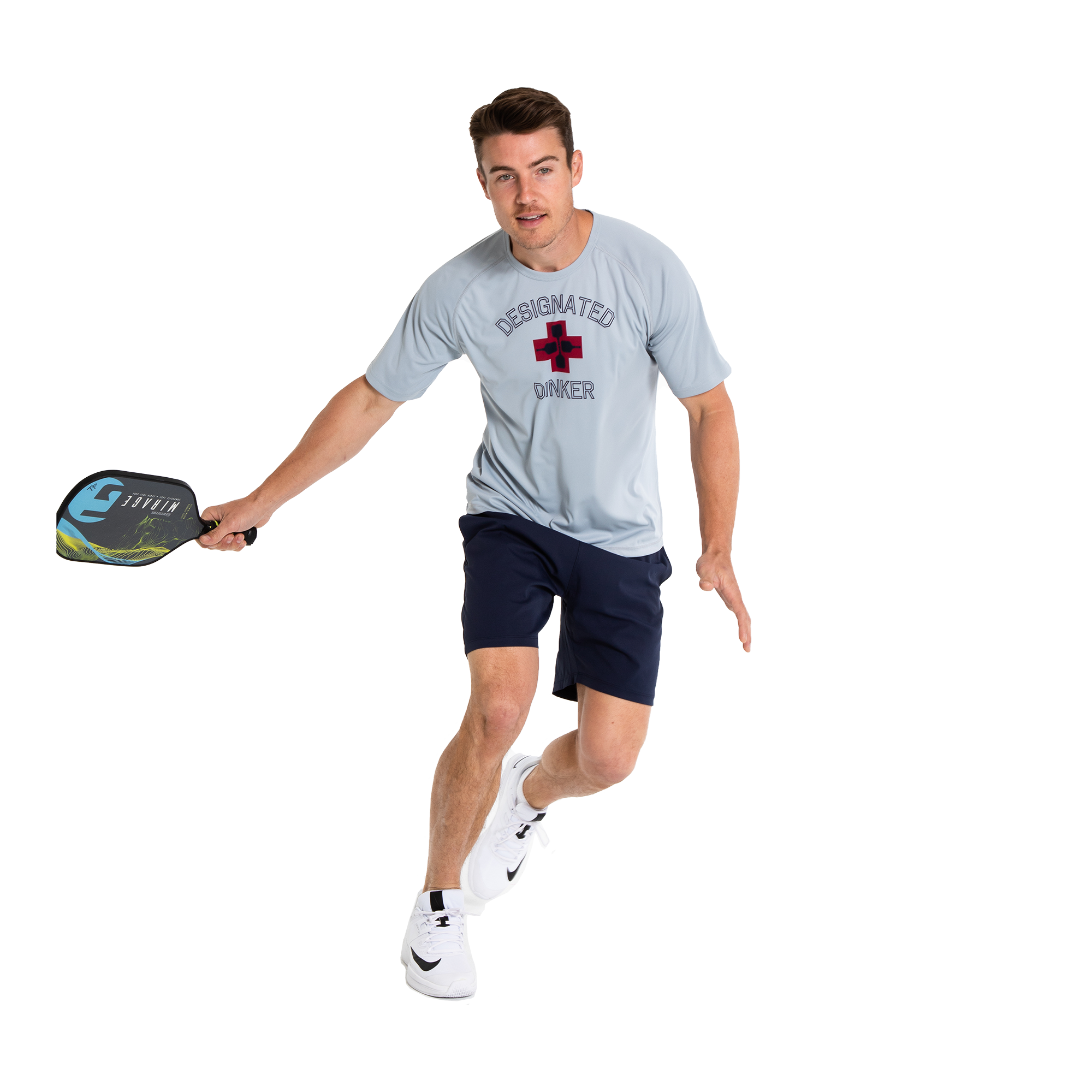 Pickleball Designated Dinker Men's Crew Neck T-Shirt