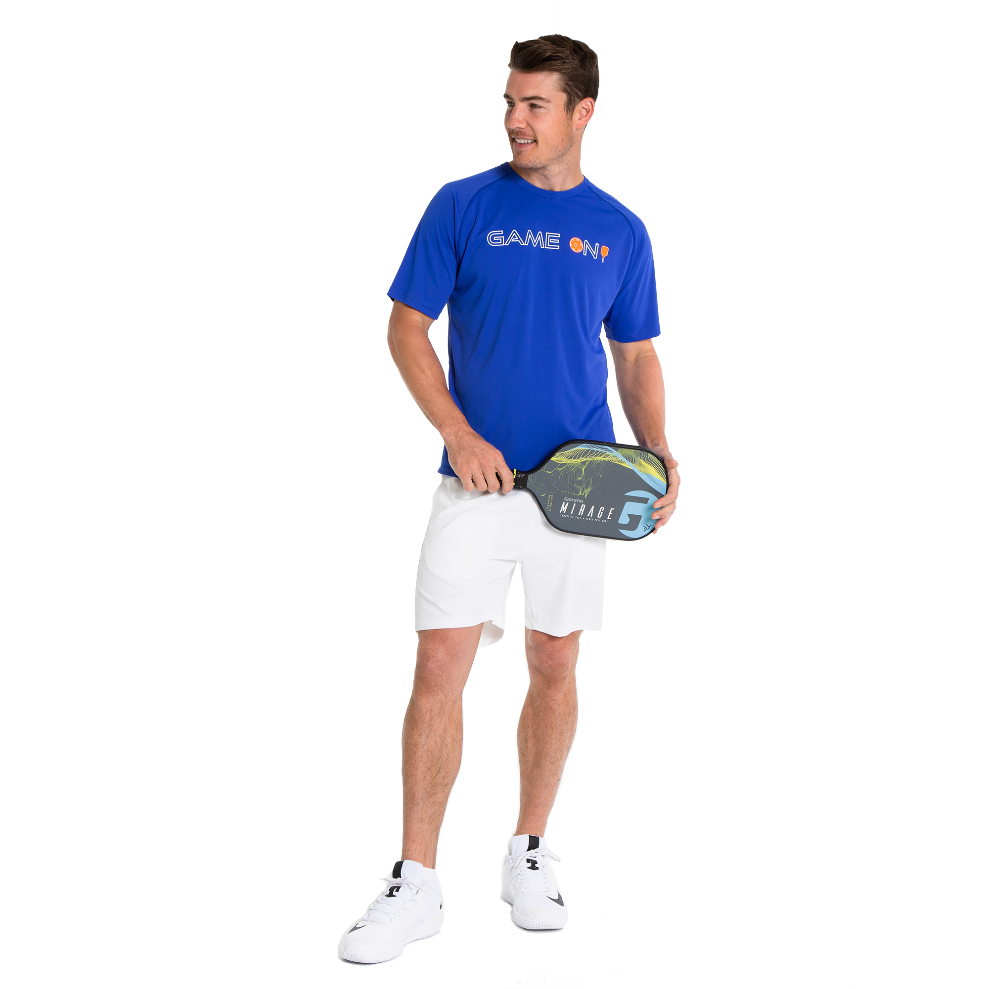 Pickleball Game On Men's Crew Neck T-Shirt