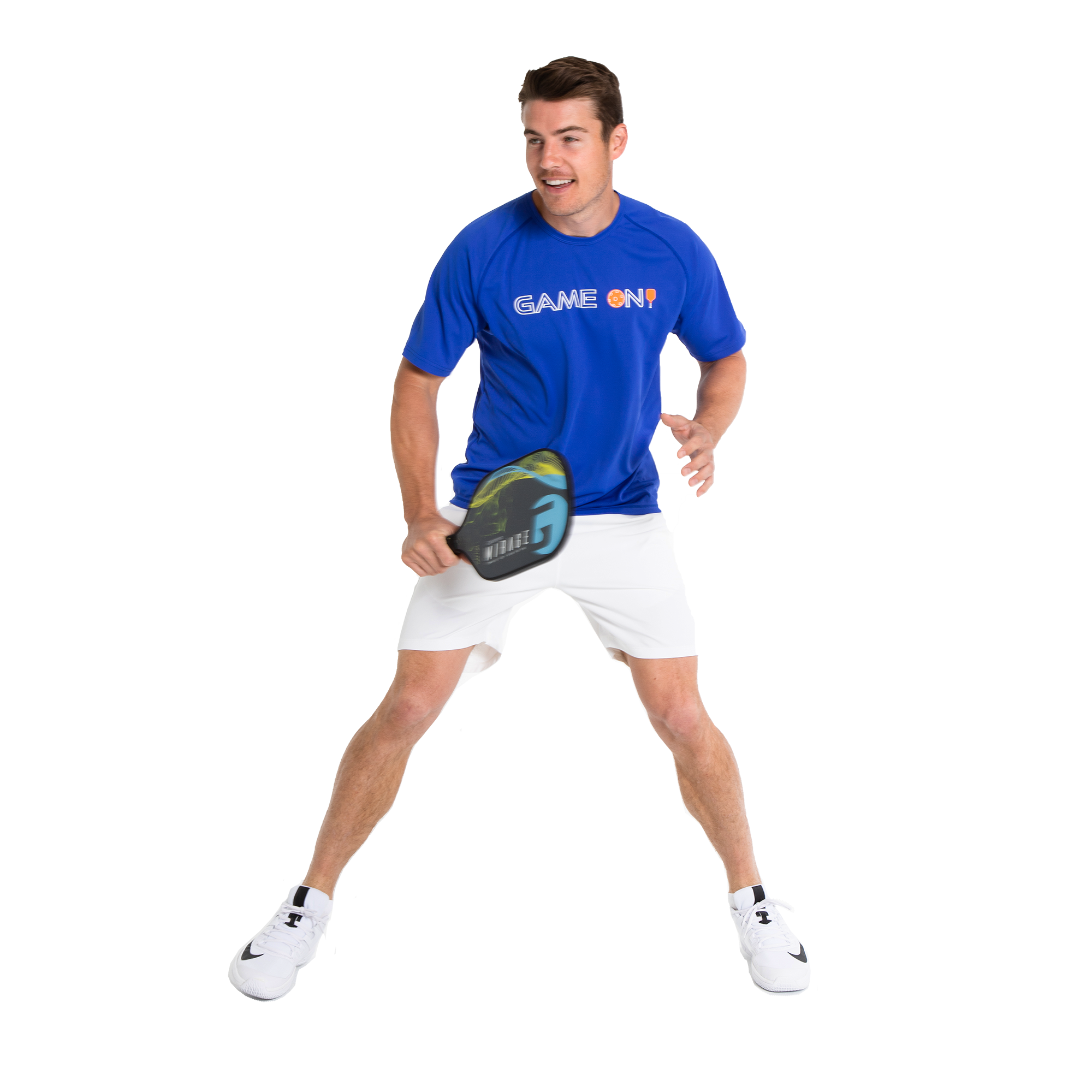 Pickleball Game On Men's Crew Neck T-Shirt