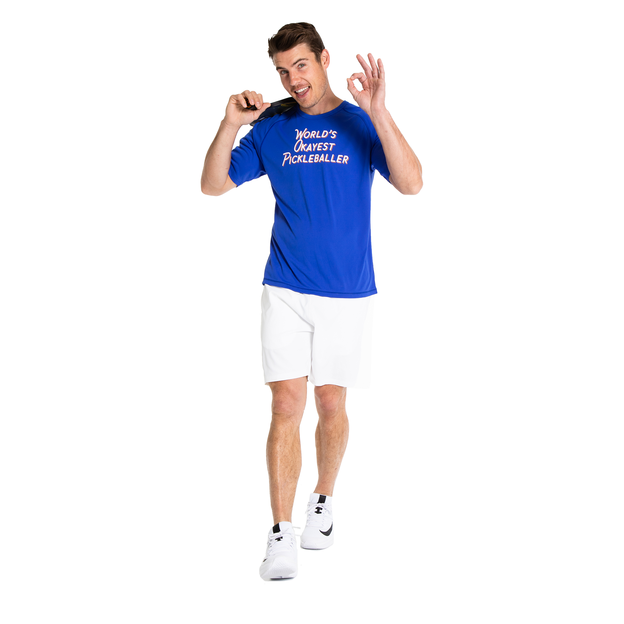 World's Okayest Pickleballer Men's Crew Neck T-Shirt