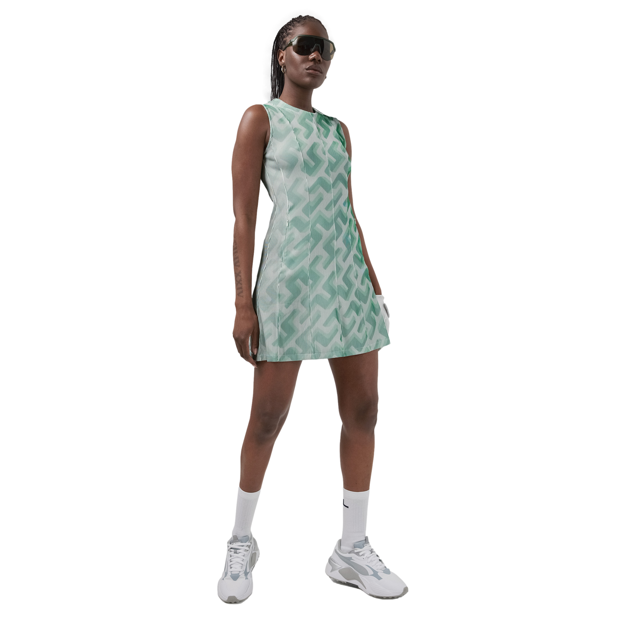 [J.LINDEBERG] SS25 NELLY GOLF DRESS BK / 税込み J.Lindeberg Nelly Soft Sculpt Jersey Dress Black