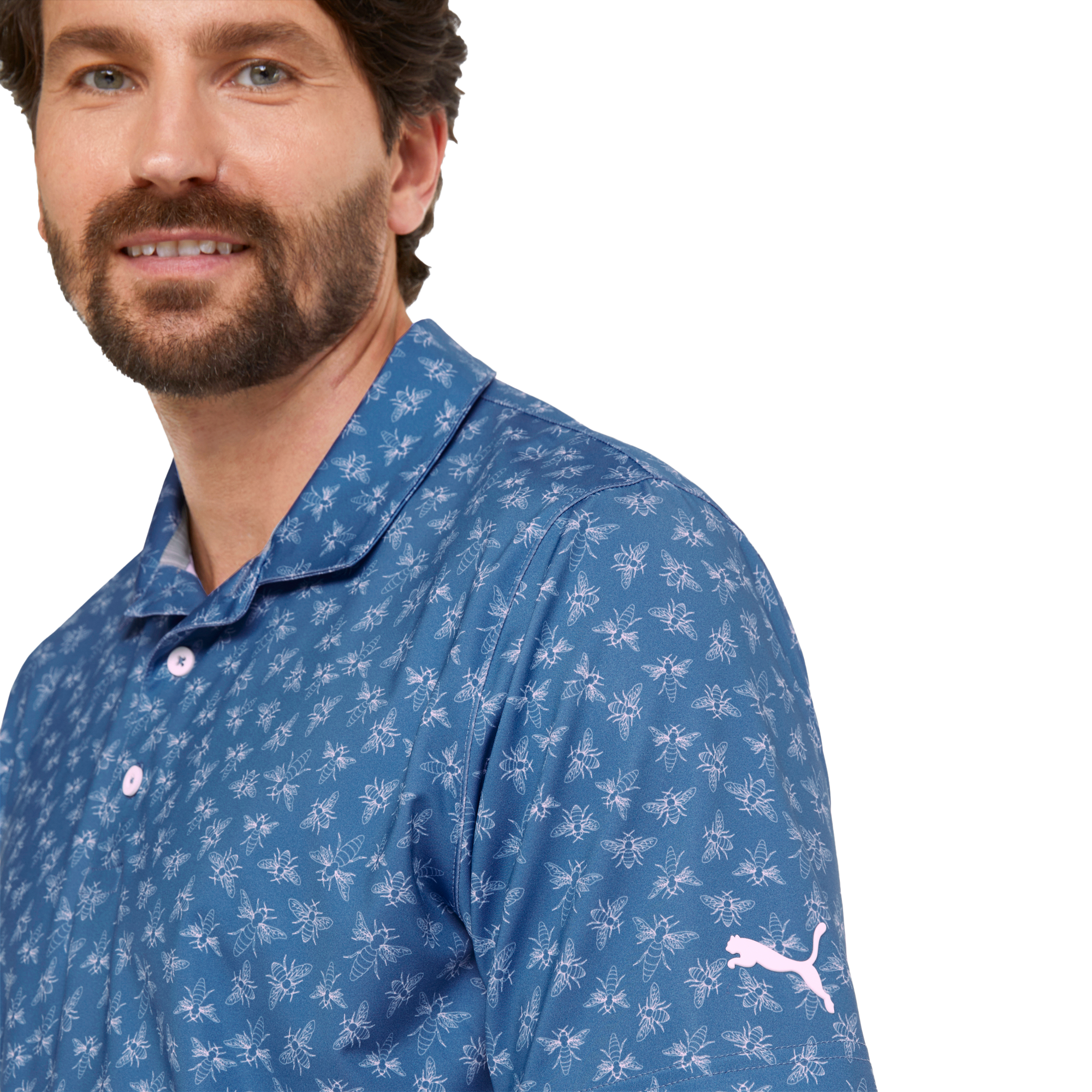 MATTR Pollination Men's Short Sleeve Golf Polo Shirt