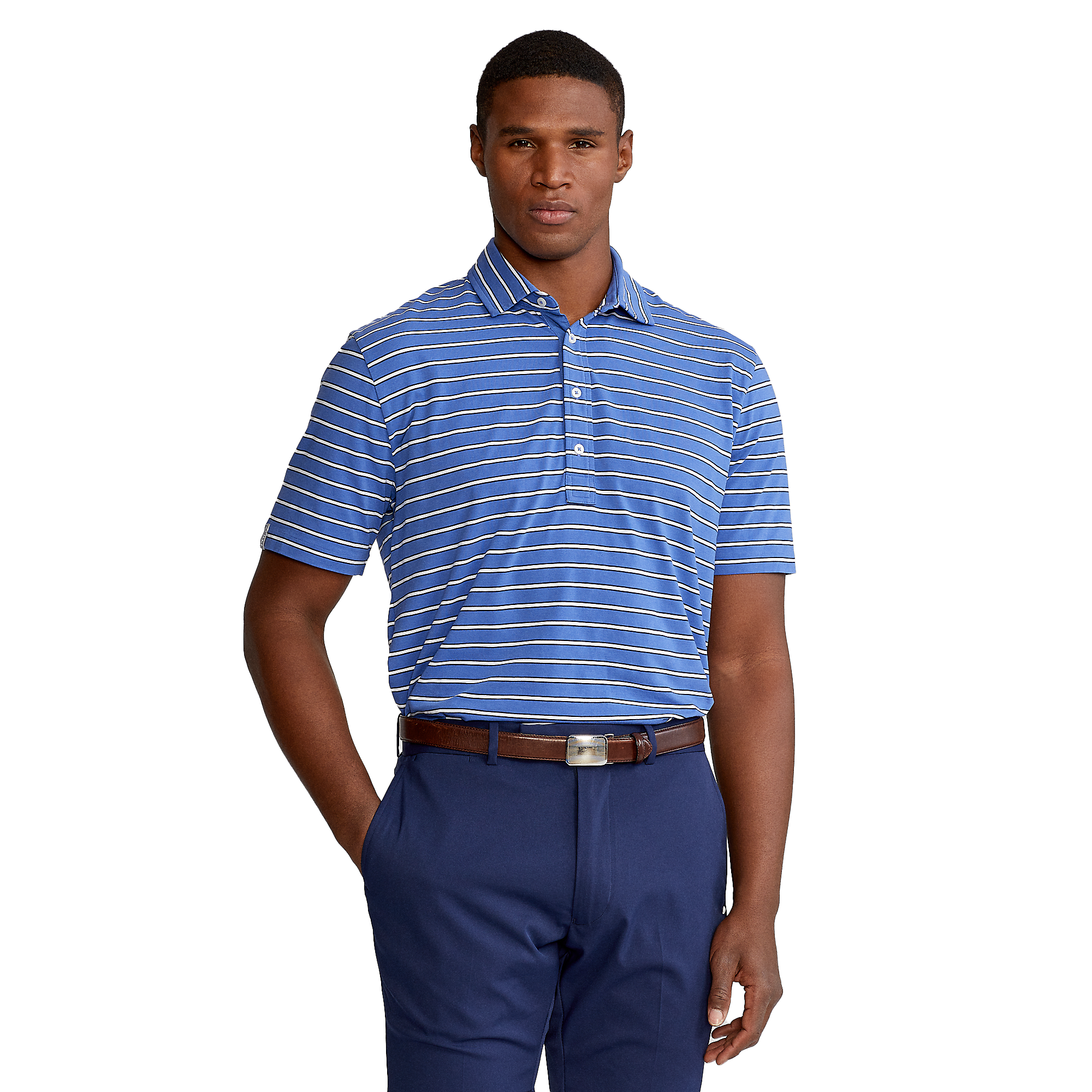 Classic Fit Stretch Lisle Men's Short Sleeve Golf Polo Shirt