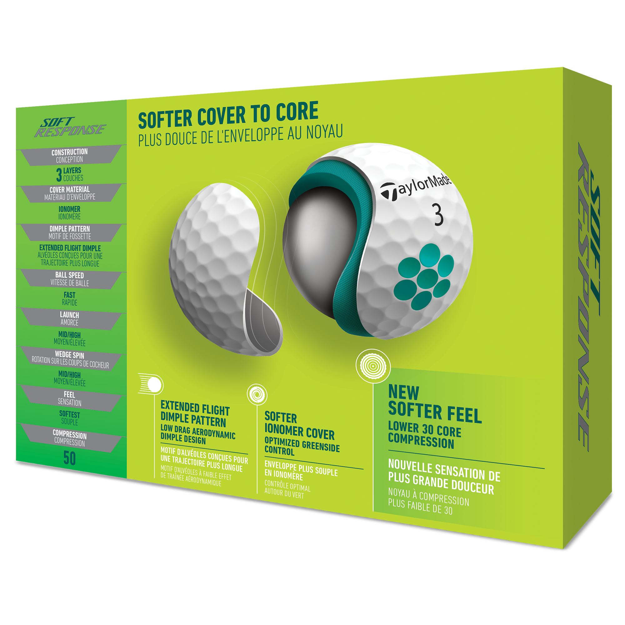 Soft Response Golf Balls
