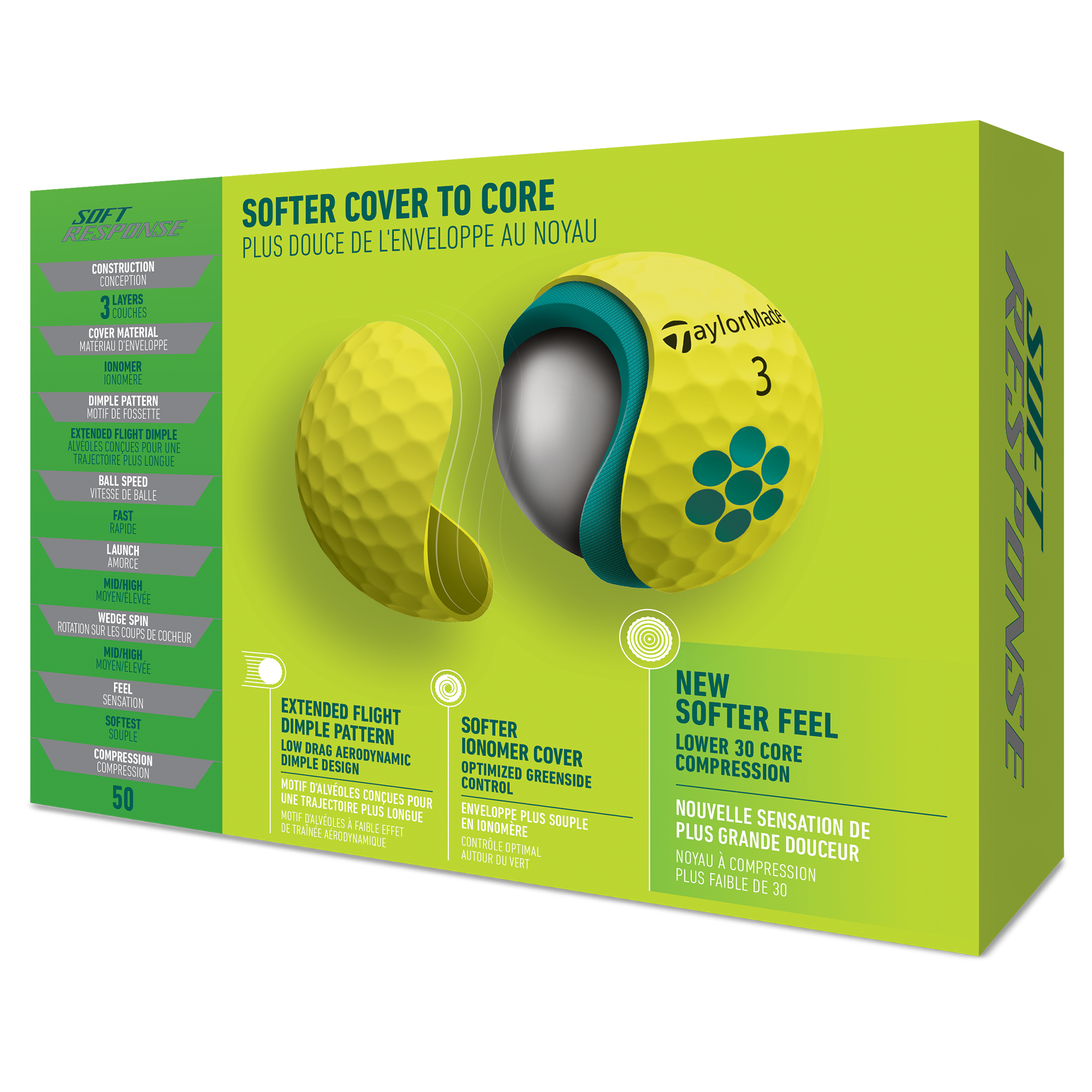 Soft Response Golf Balls