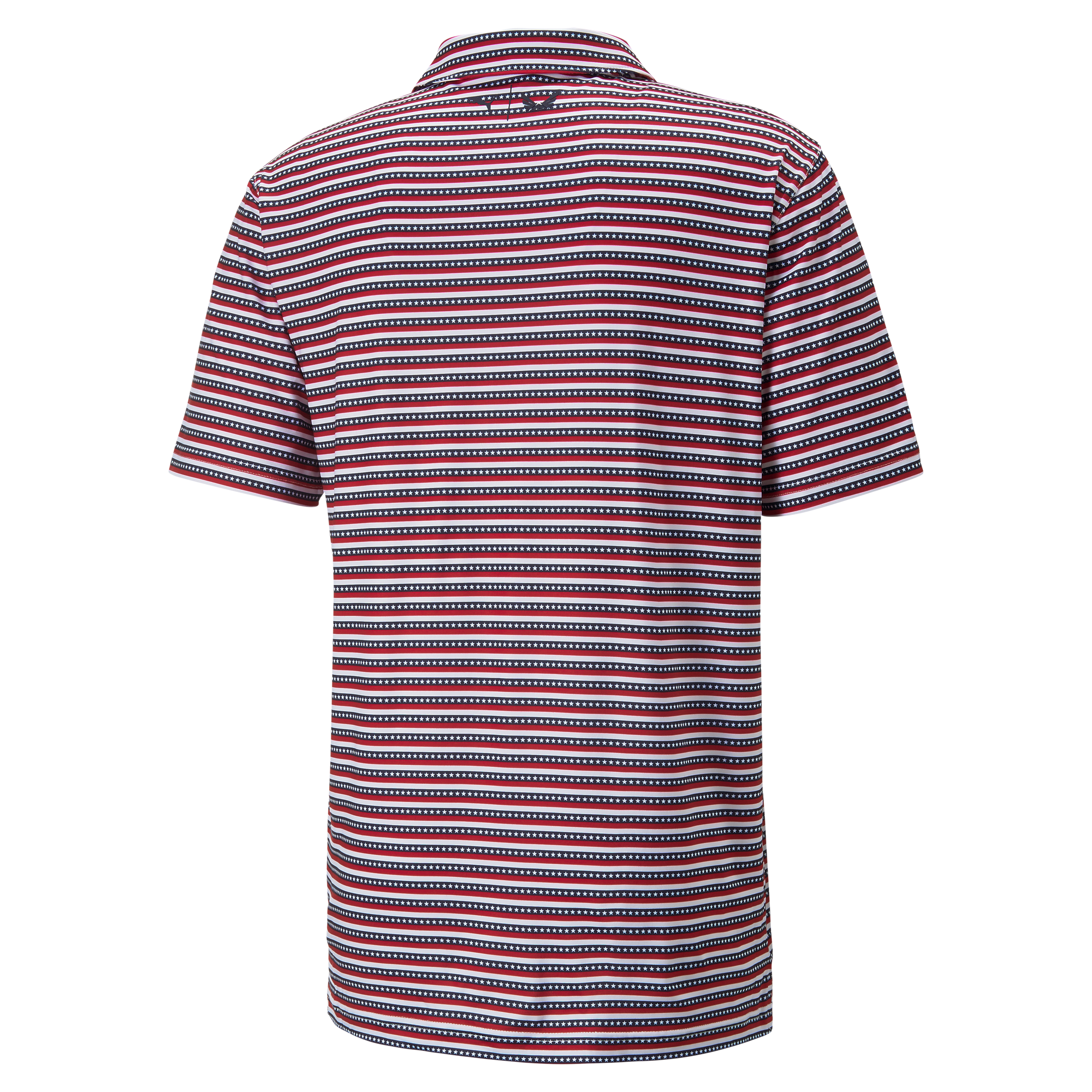 Volition Red Stripe Men's Short Sleeve Golf Polo Shirt
