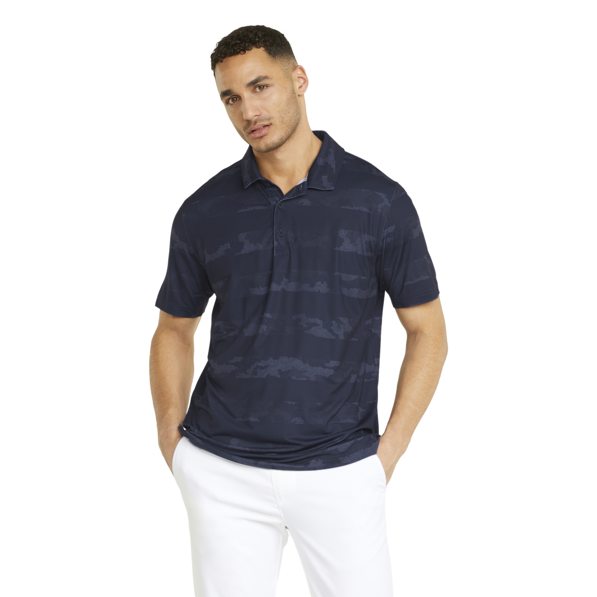 Volition Bandana Stripe Polo